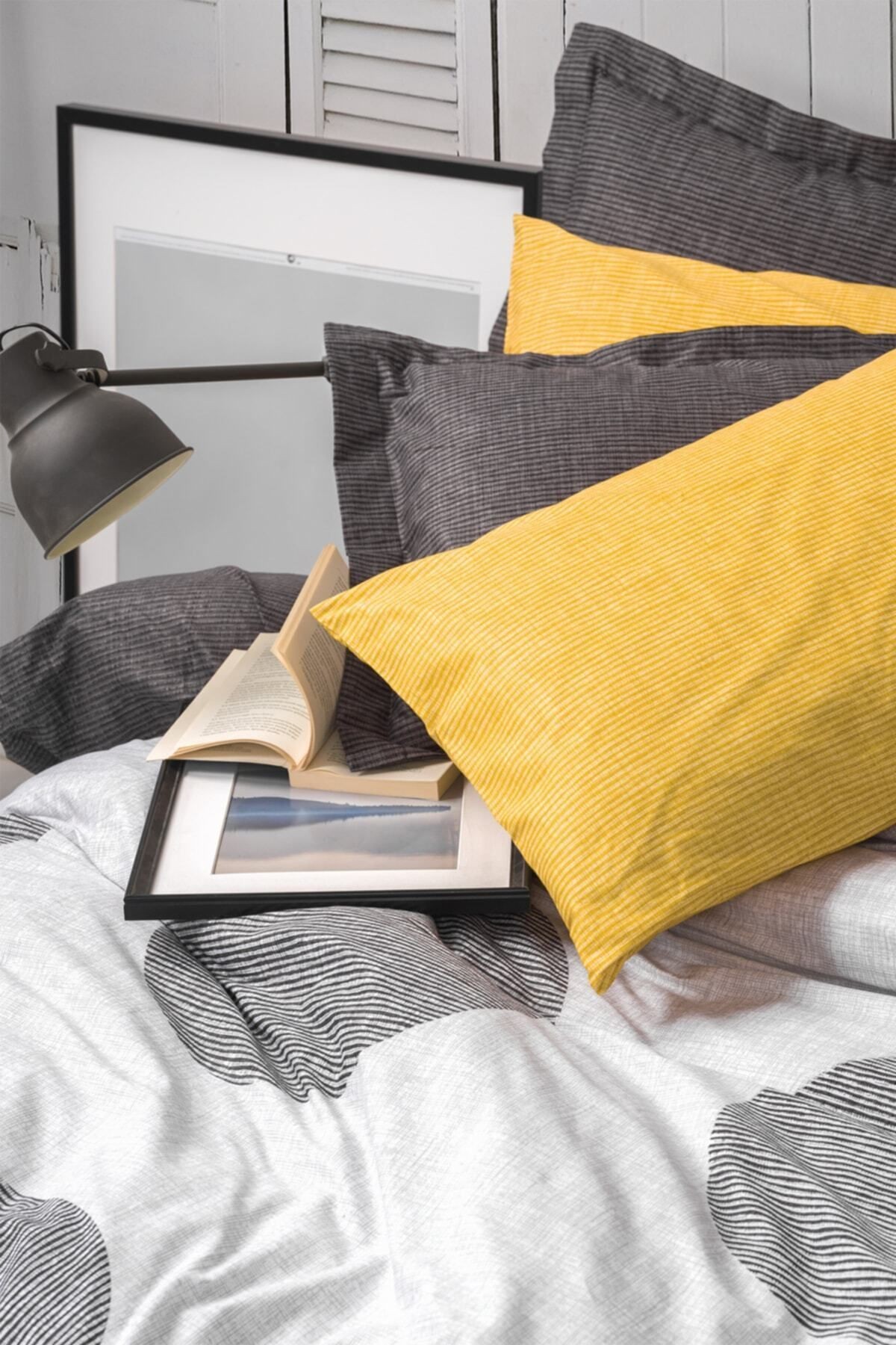 Modern Çift Kişilik Nevresim Takımı Dappled Sarı (comfi Shop)