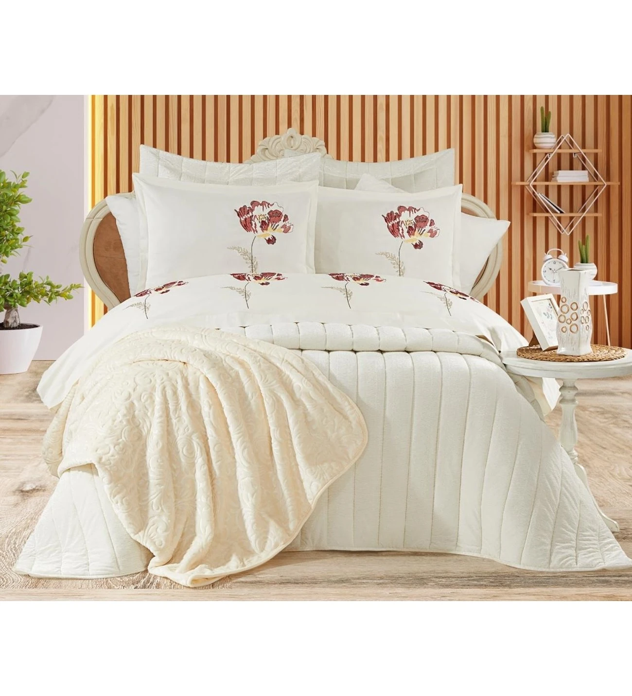 Madame Suzie 12 Parça Zambak Kiremit Çeyiz Seti