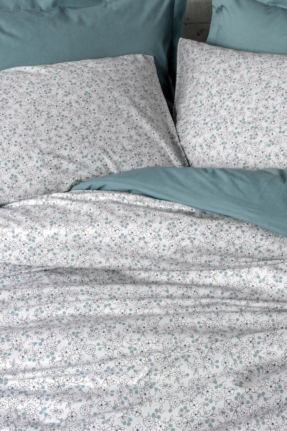 Petite Tek Kişilik Lastikli Çarşaflı Nevresim Takımı June Mint