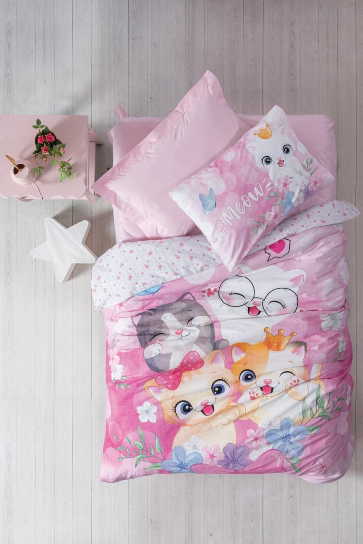 Junior Tek Kişilik Nevresim Takımı Missy Pembe