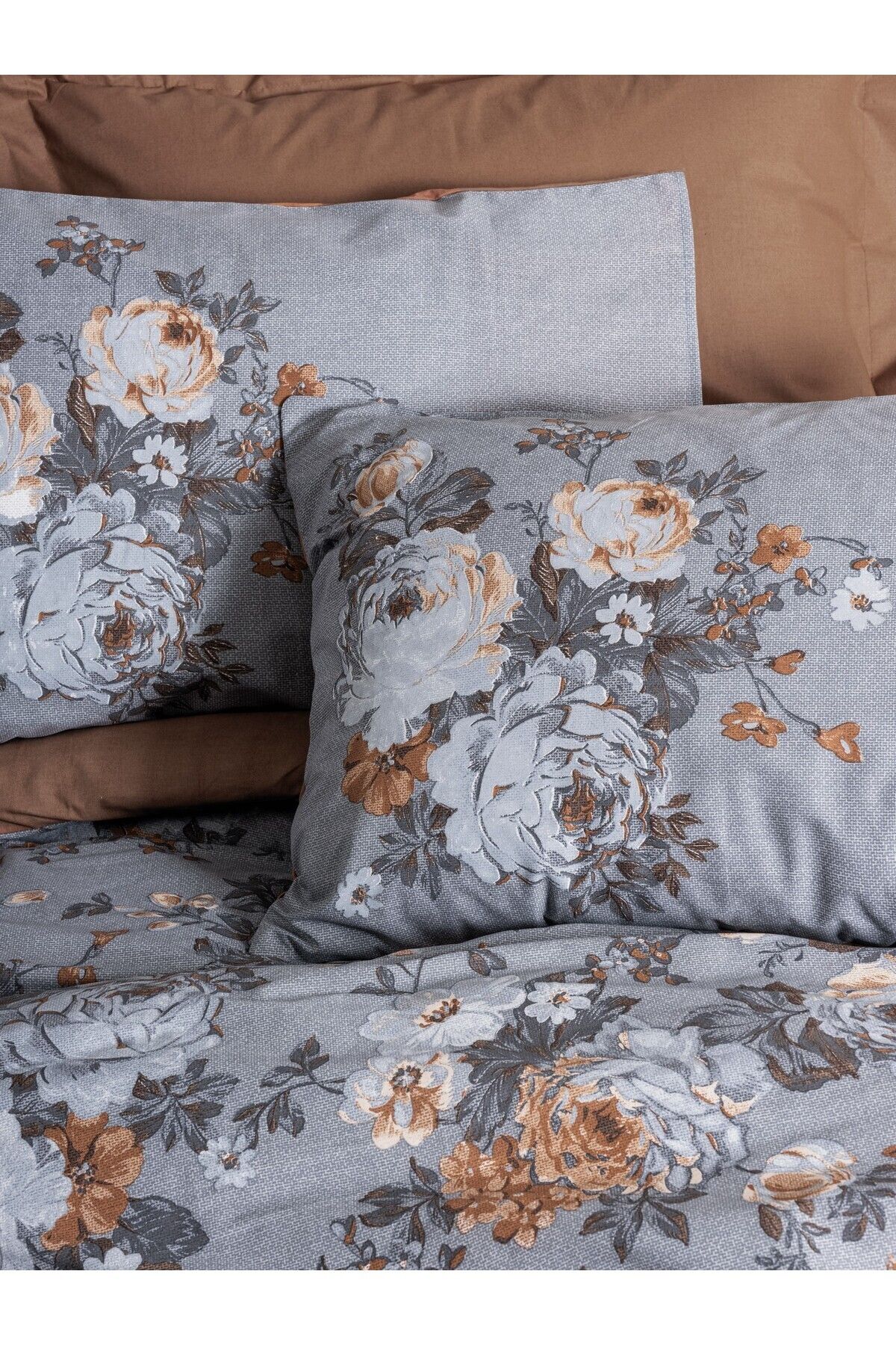 Tek Kişilik Nevresim Takımı Lenora Kahve