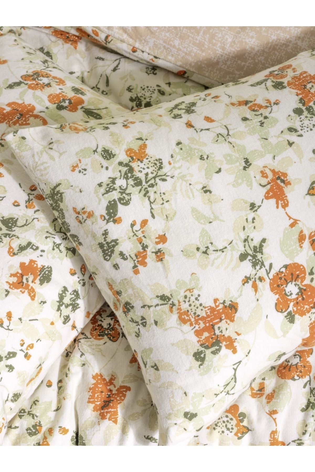 FLANEL NEVRESİM TAKIMI VINTAGE EKRU AİLE SETİ (FAMILY SET)