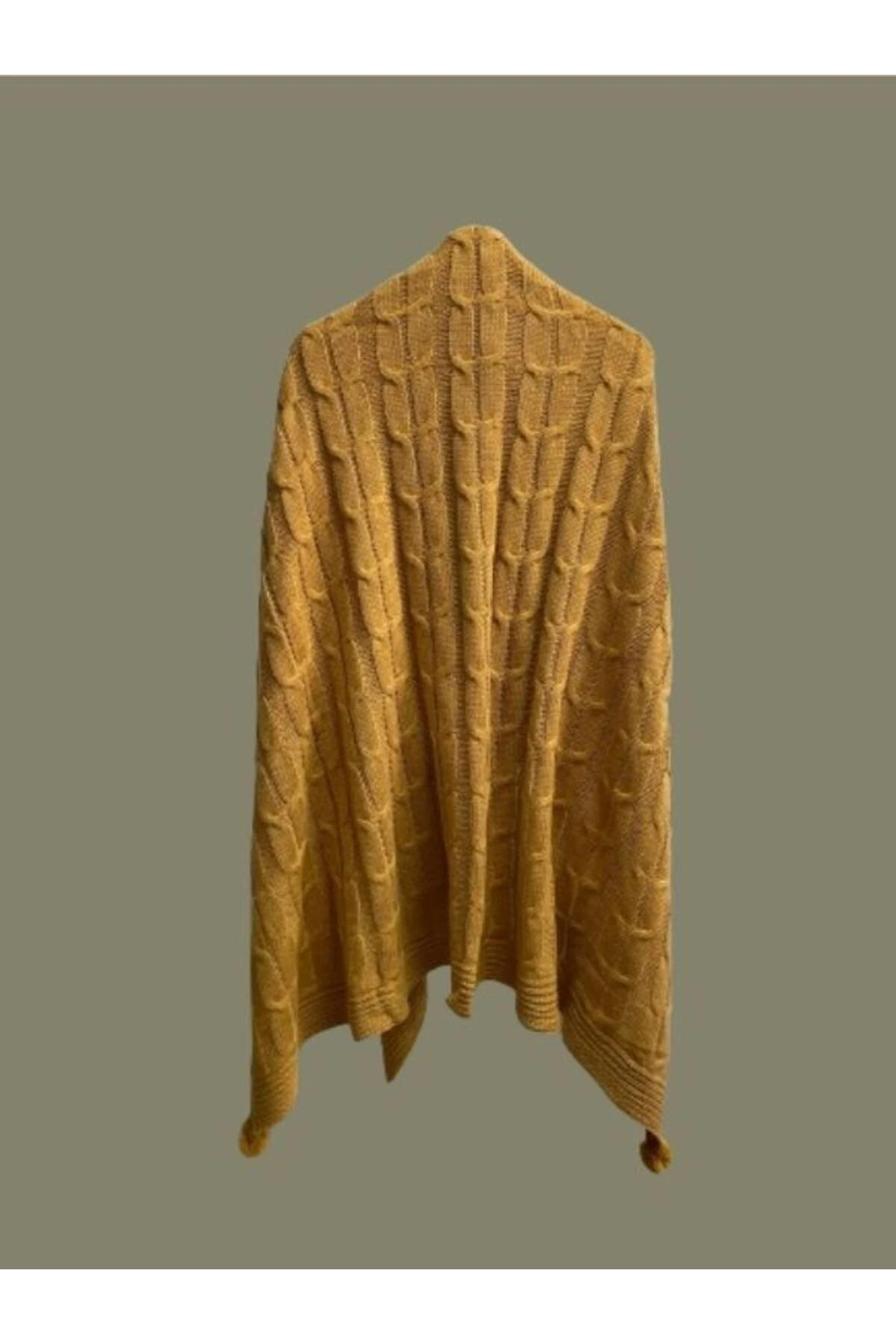 Koltuk-Tv Şalı Diz Battaniyesi Hardal