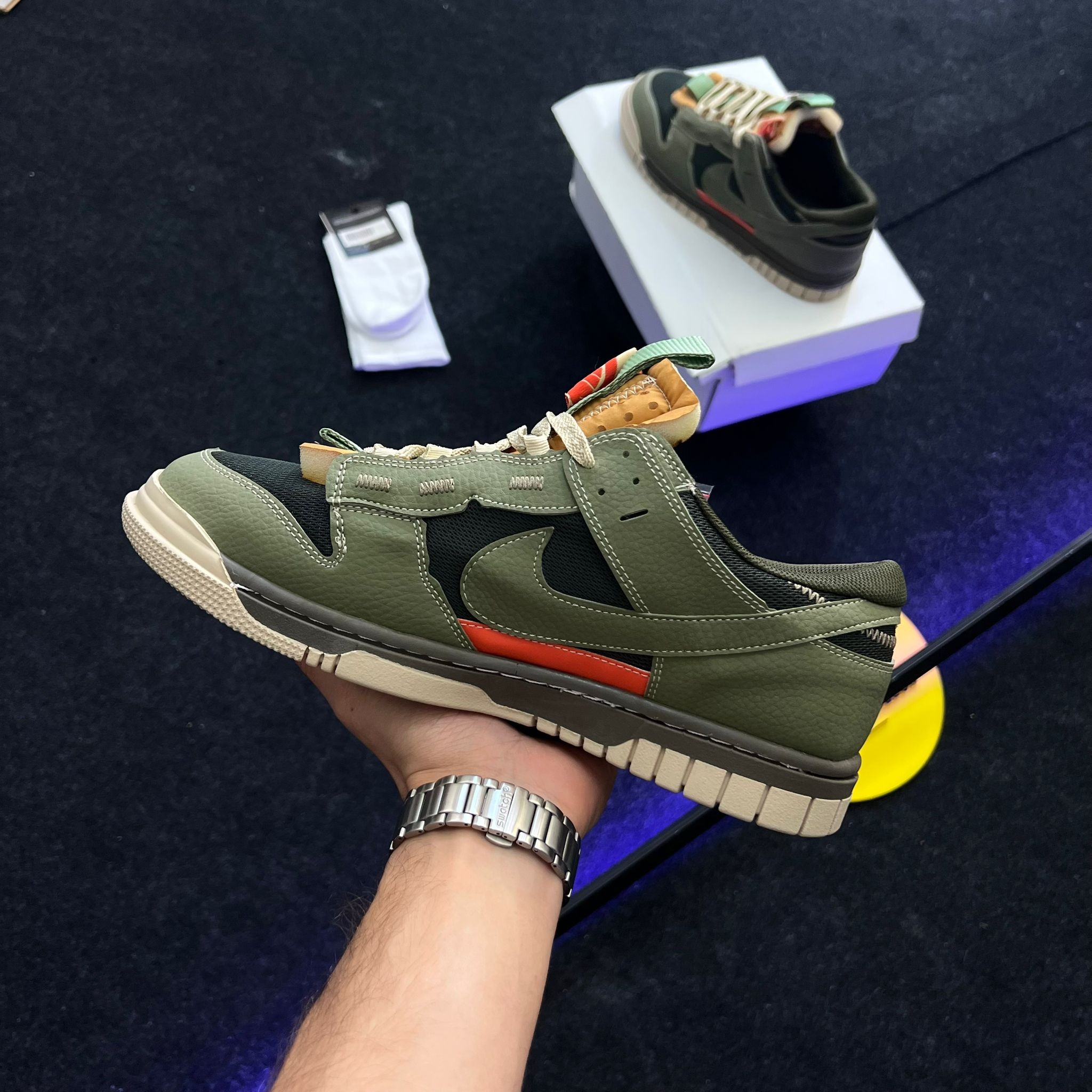 SB Air Dunk Jumbo Olive