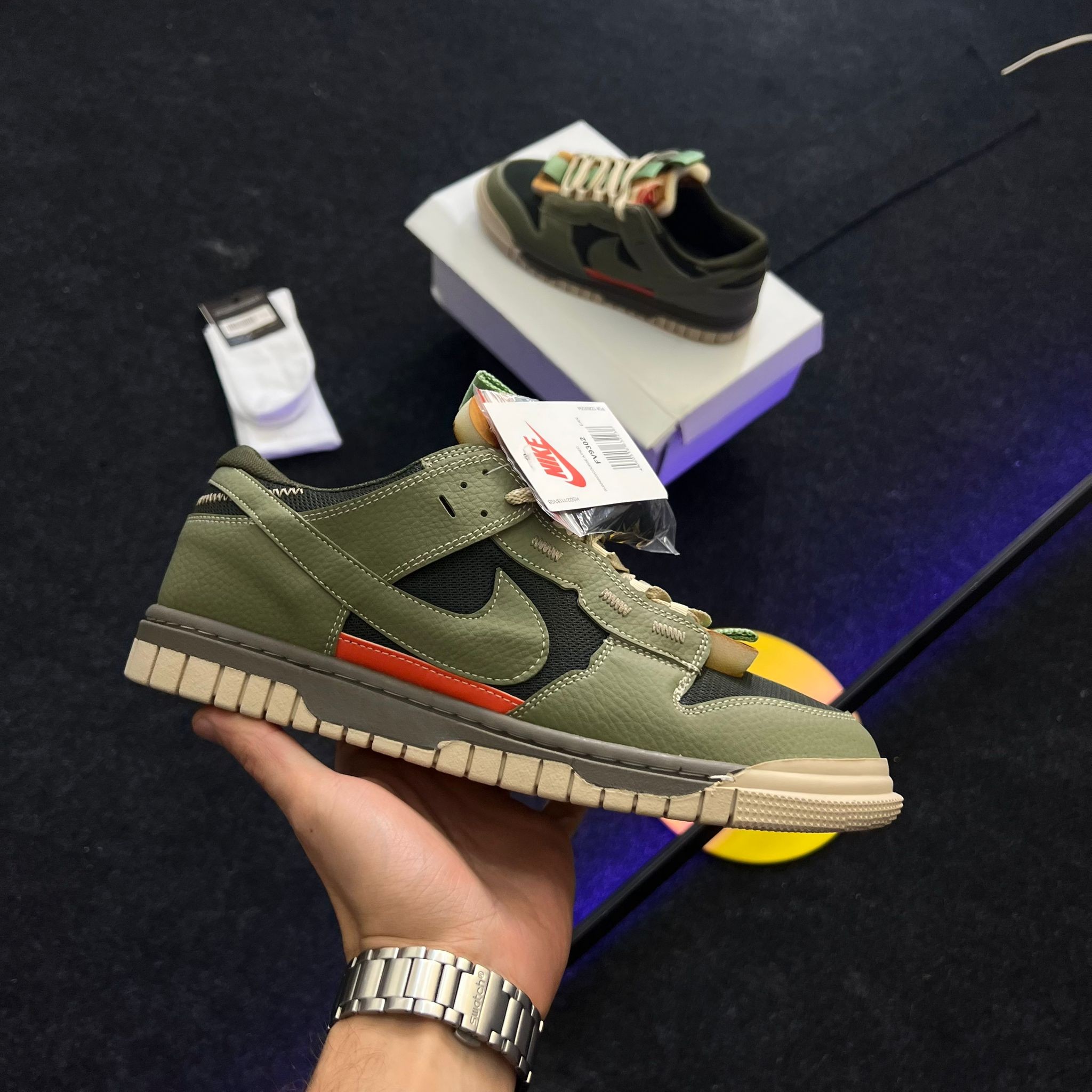 SB Air Dunk Jumbo Olive