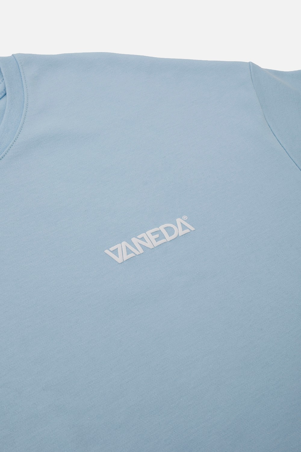 Oversized Fit Vaneda Logo Basic Tshirt Mavi