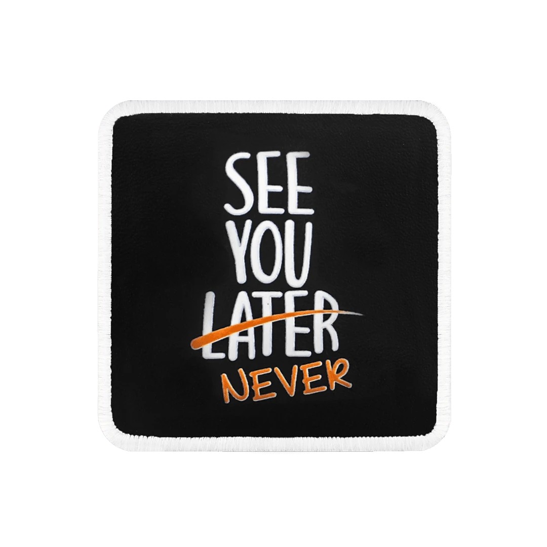 V1 See You Later Never - 2sb Kod Logolu Unisex Siyah Bench (Patch)