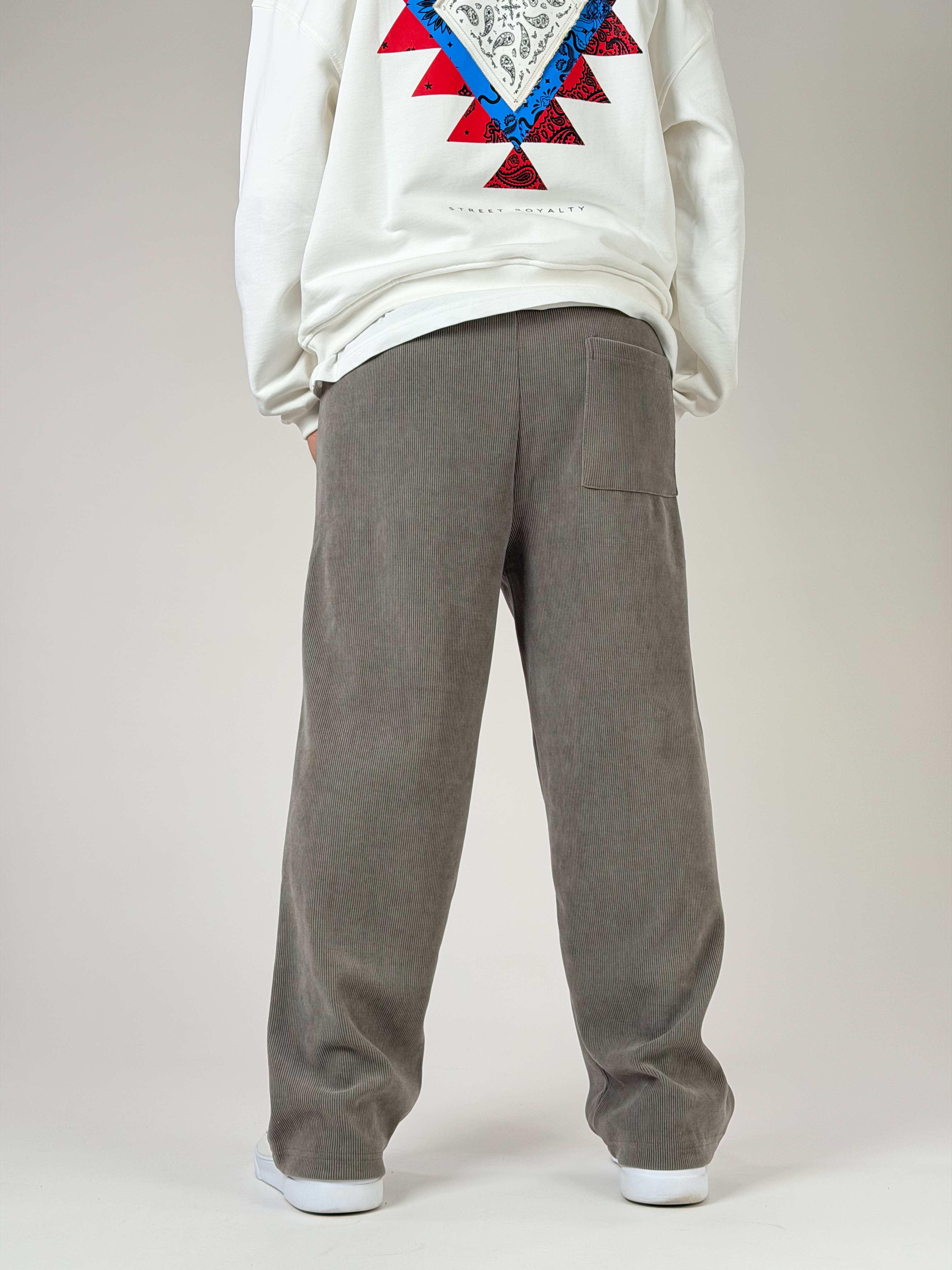 Oversize Gri Erkek Baggy Pantolon