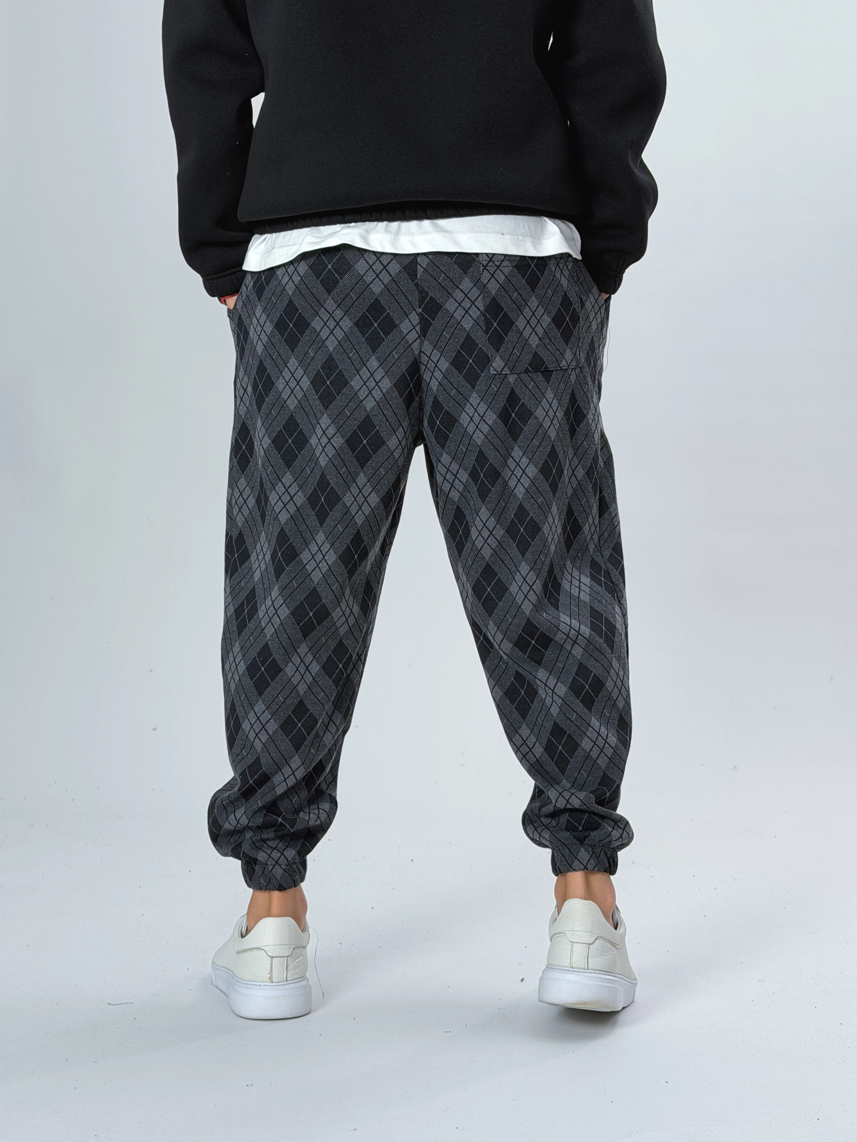 Erkek Desenli Pileli Yarım Şalvar COC2523