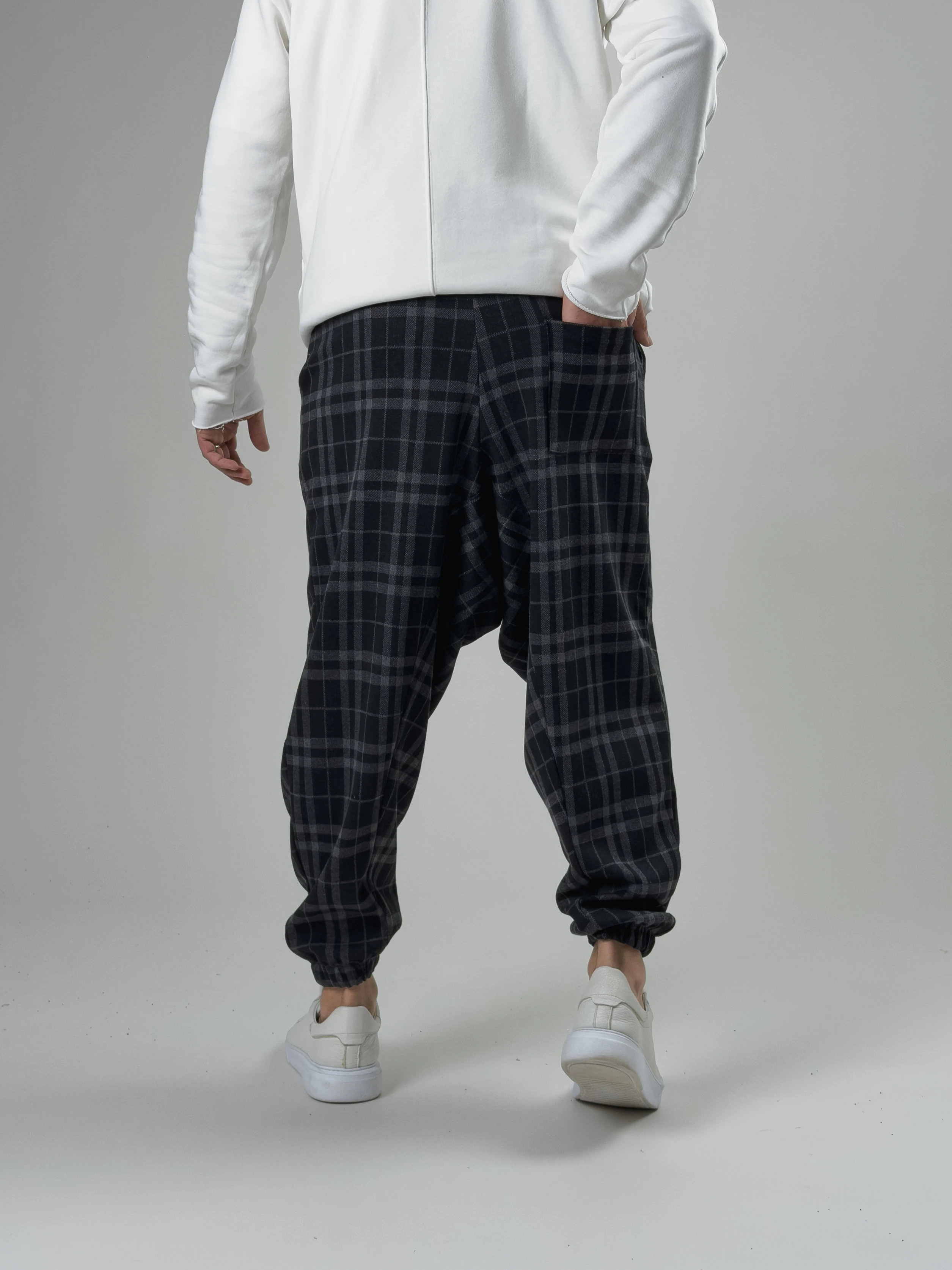 Erkek Ekose Spor Şalvar COC2575