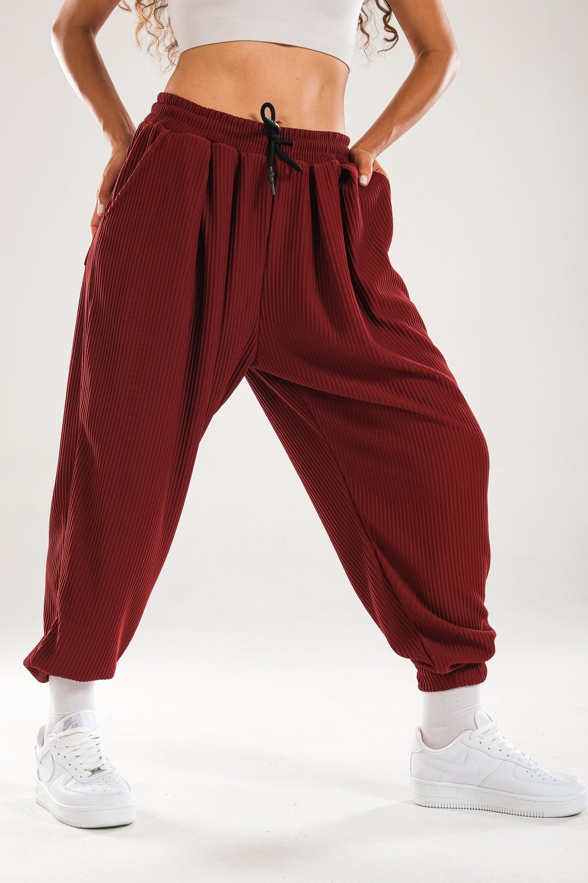 Fitilli Bordo Pileli Jogger Pantolon