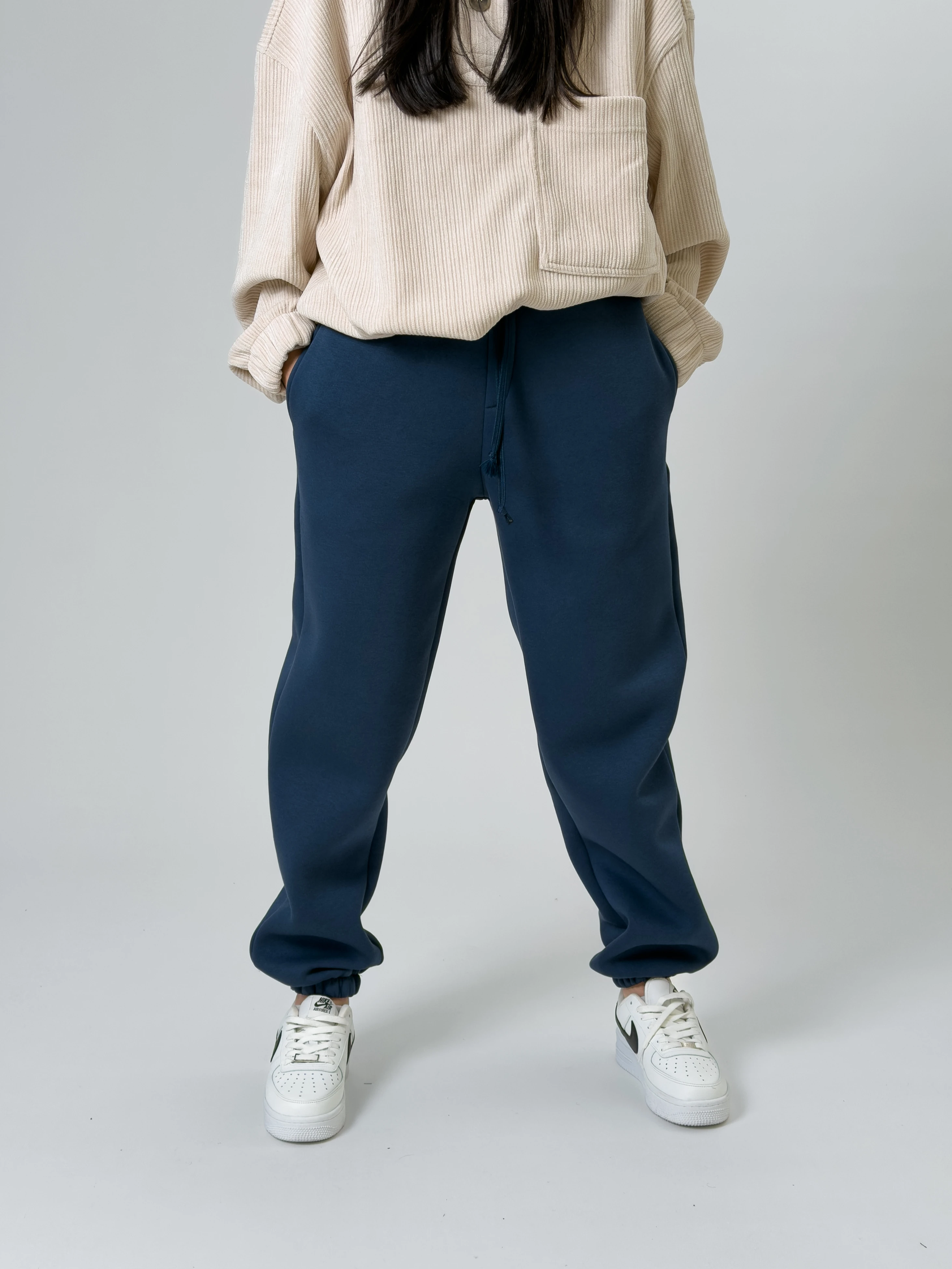 Şardonlu Lacivert Kadın Jogger Eşofman COC2539