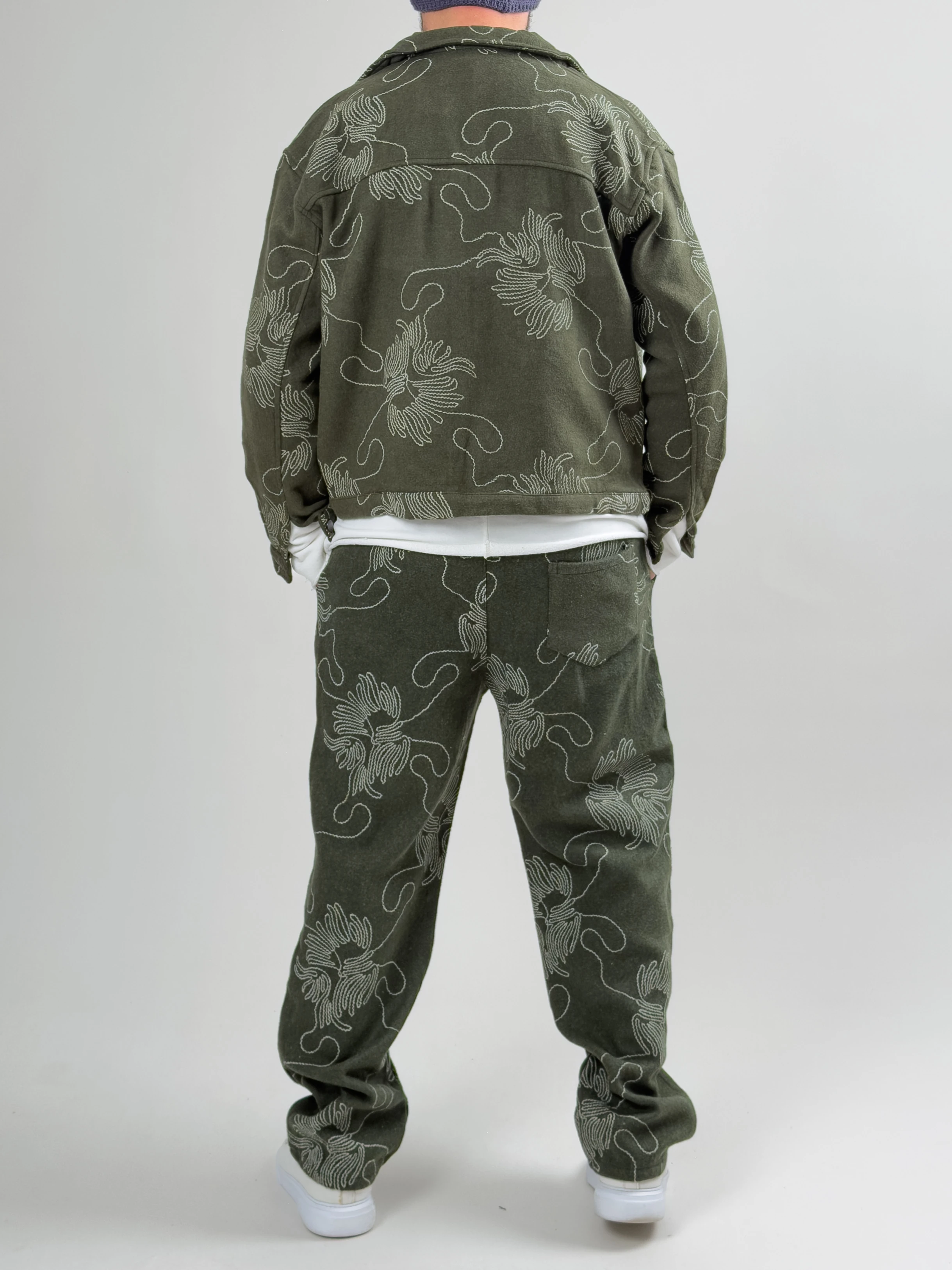 Nakış İşlemeli Erkek Yeşil Takım COC2629