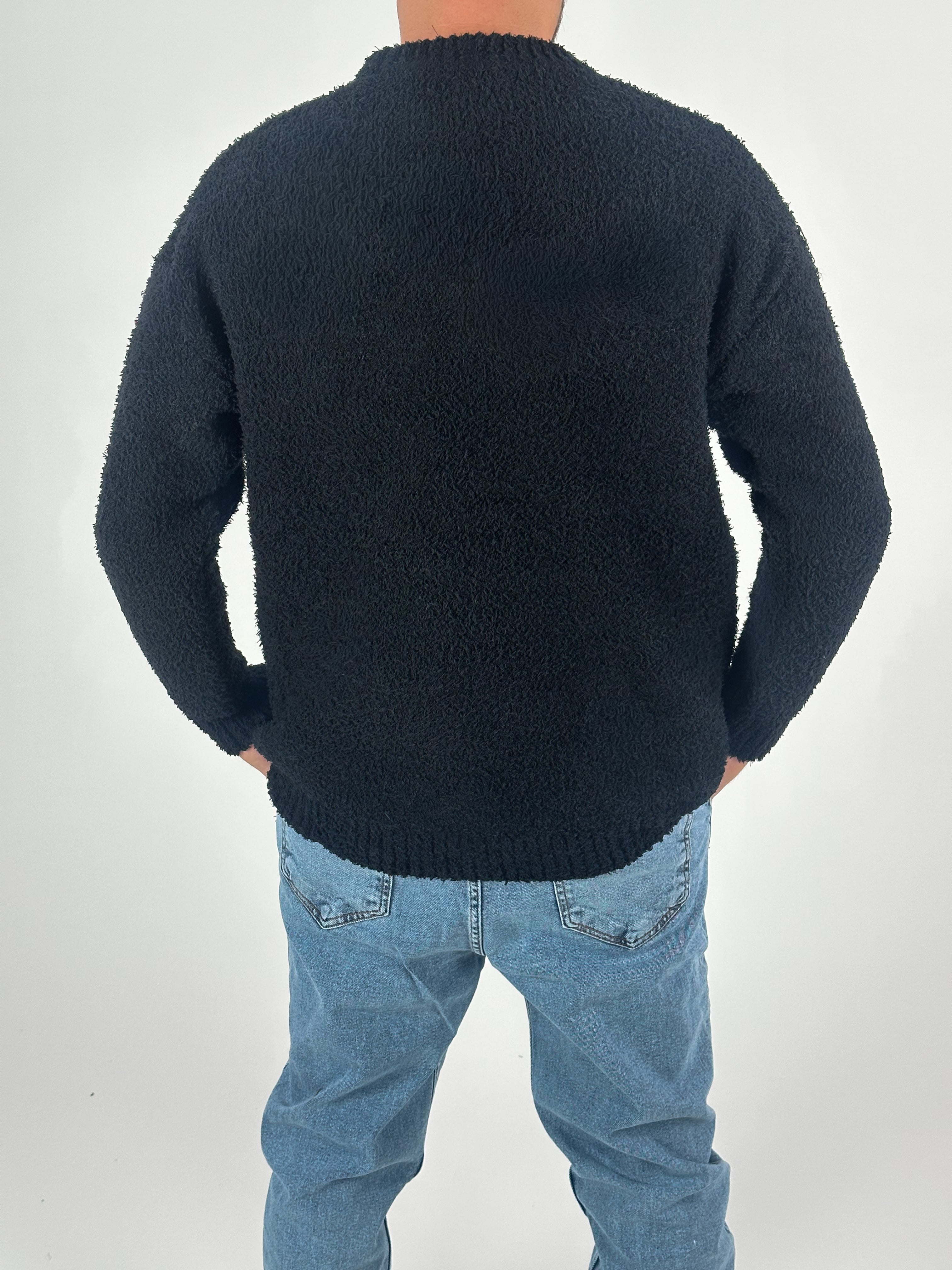 Yıldız Desenli Erkek Peluş Sweat