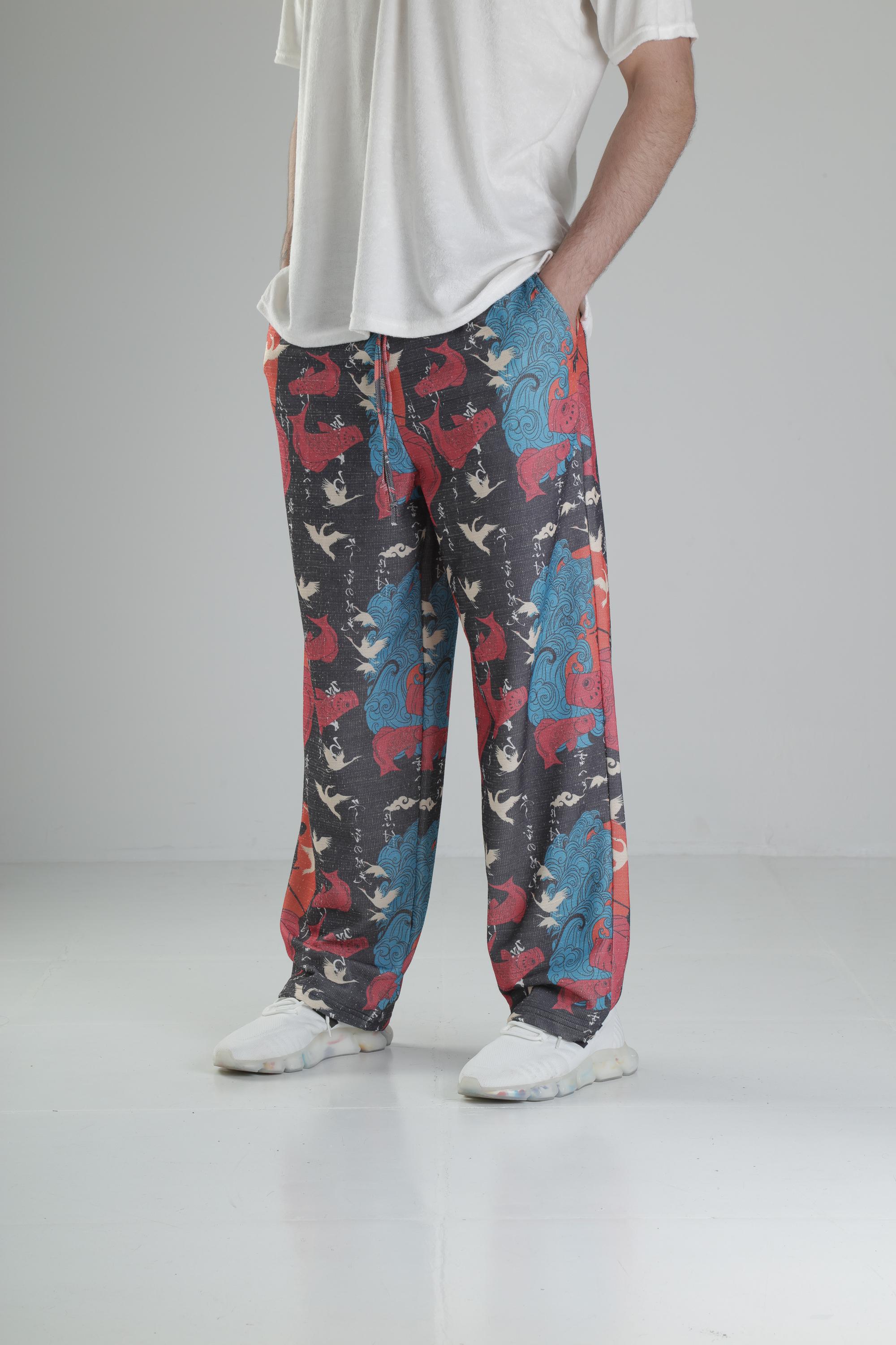 Etnik Desenli Baggy Pantolon
