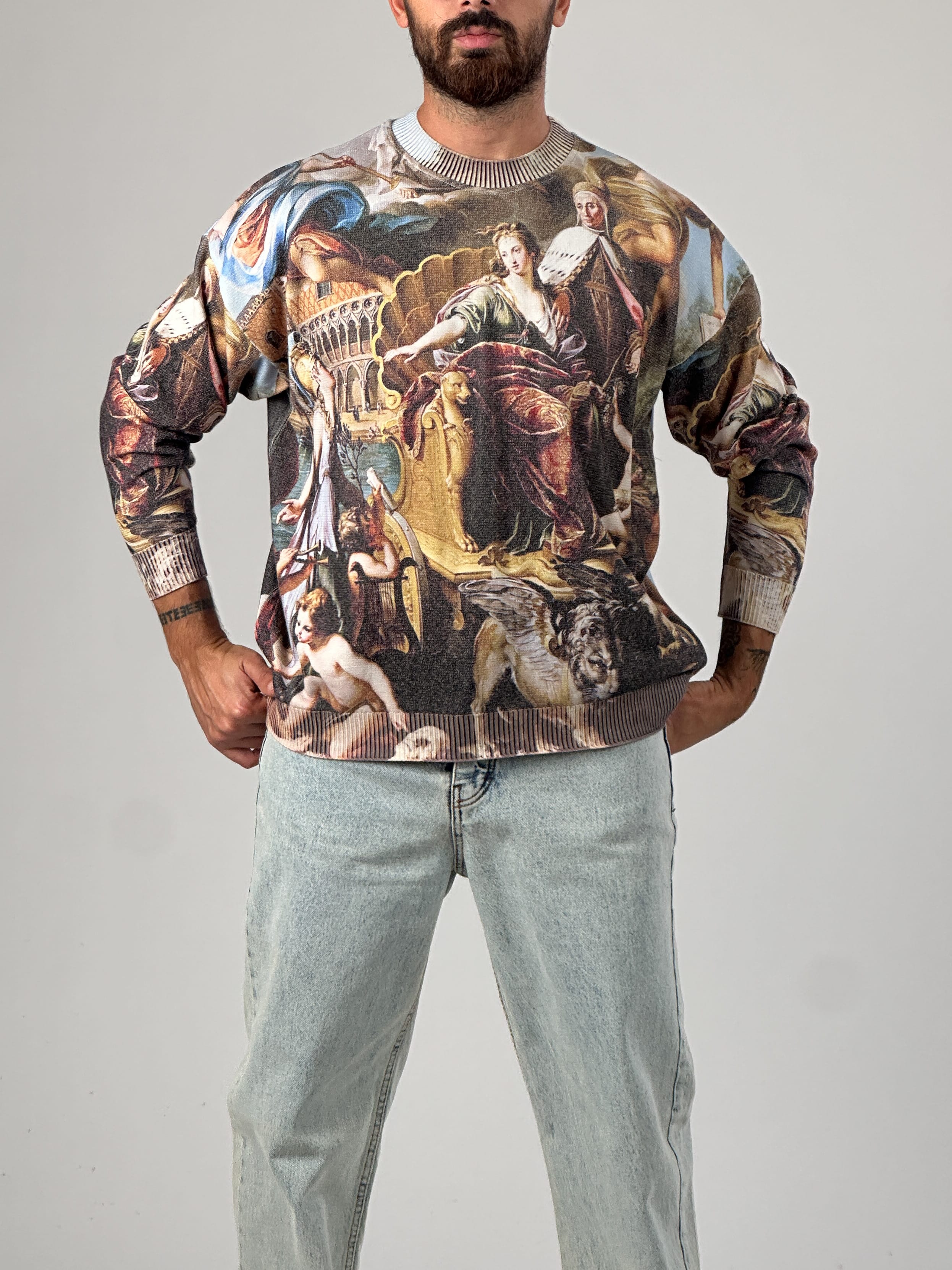 Desenli İtaly Erkek Sweatshirt