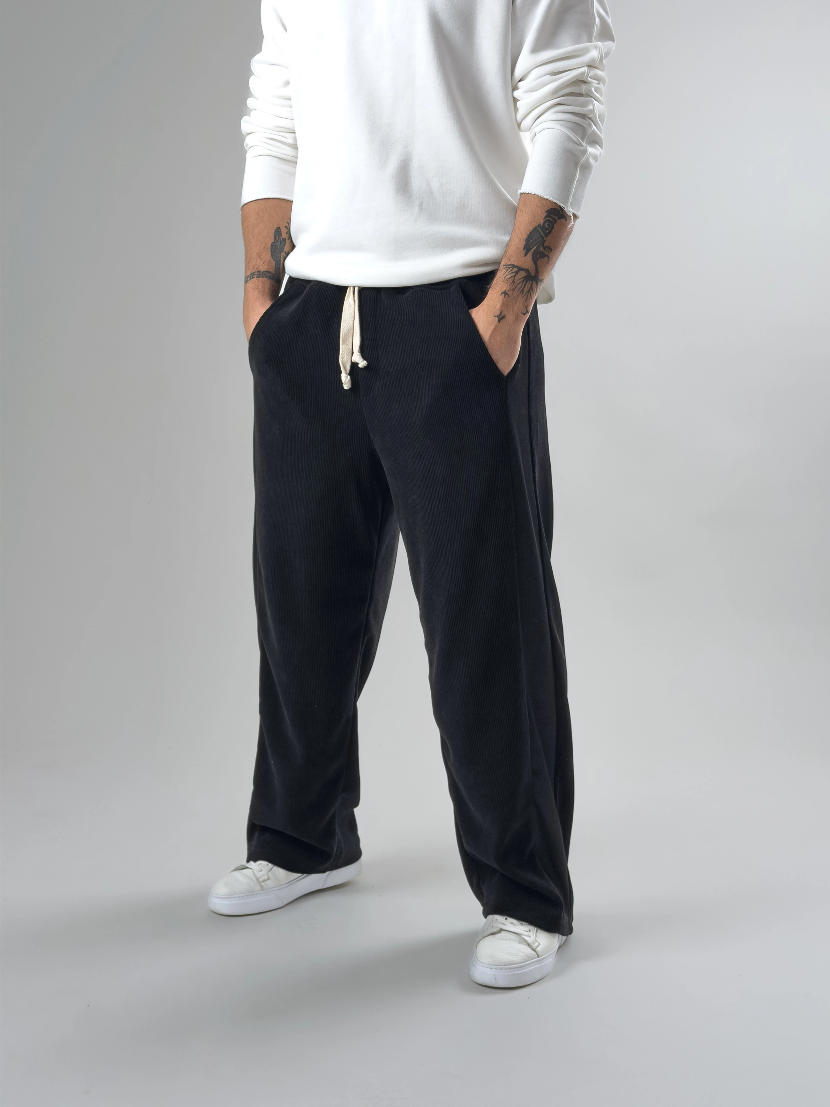 Oversize Siyah Erkek Baggy Pantolon COC2598