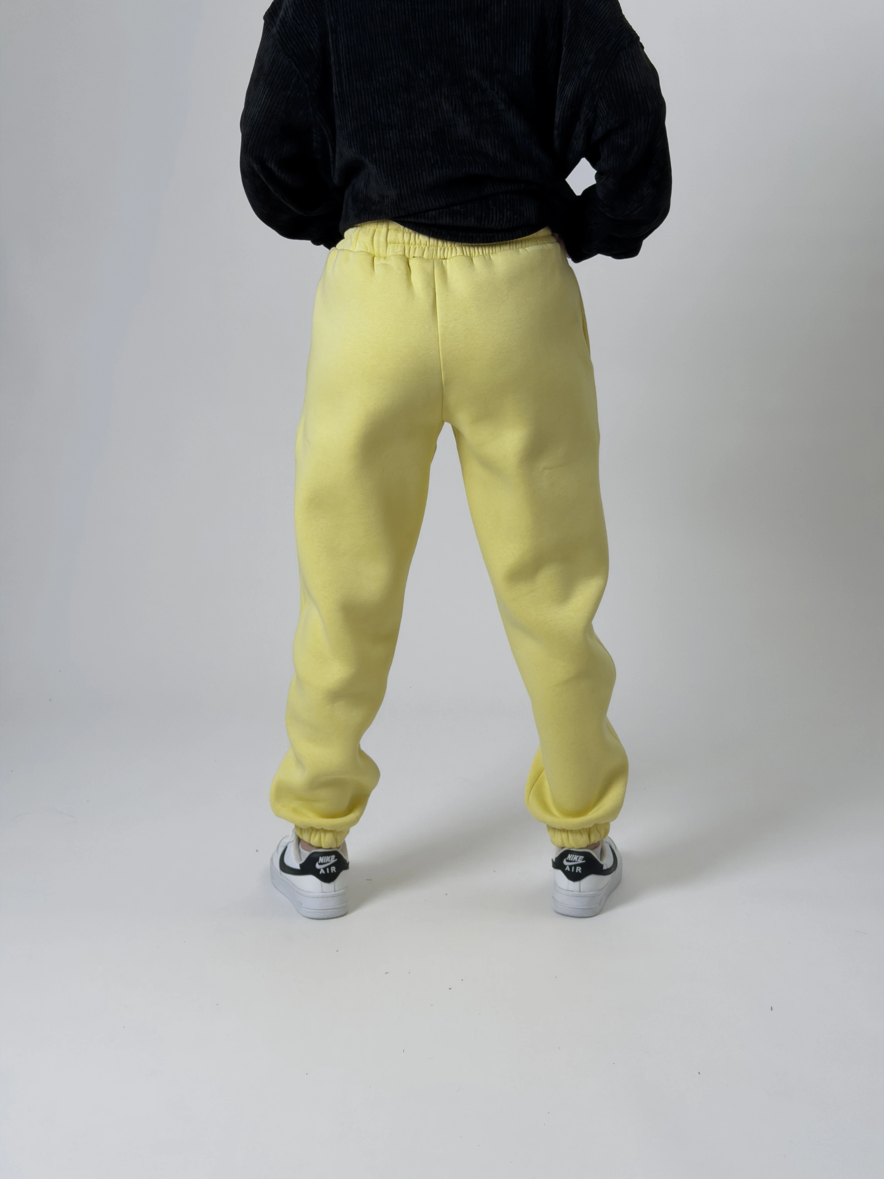 Şardonlu Sarı Kadın Jogger Eşofman COC2542