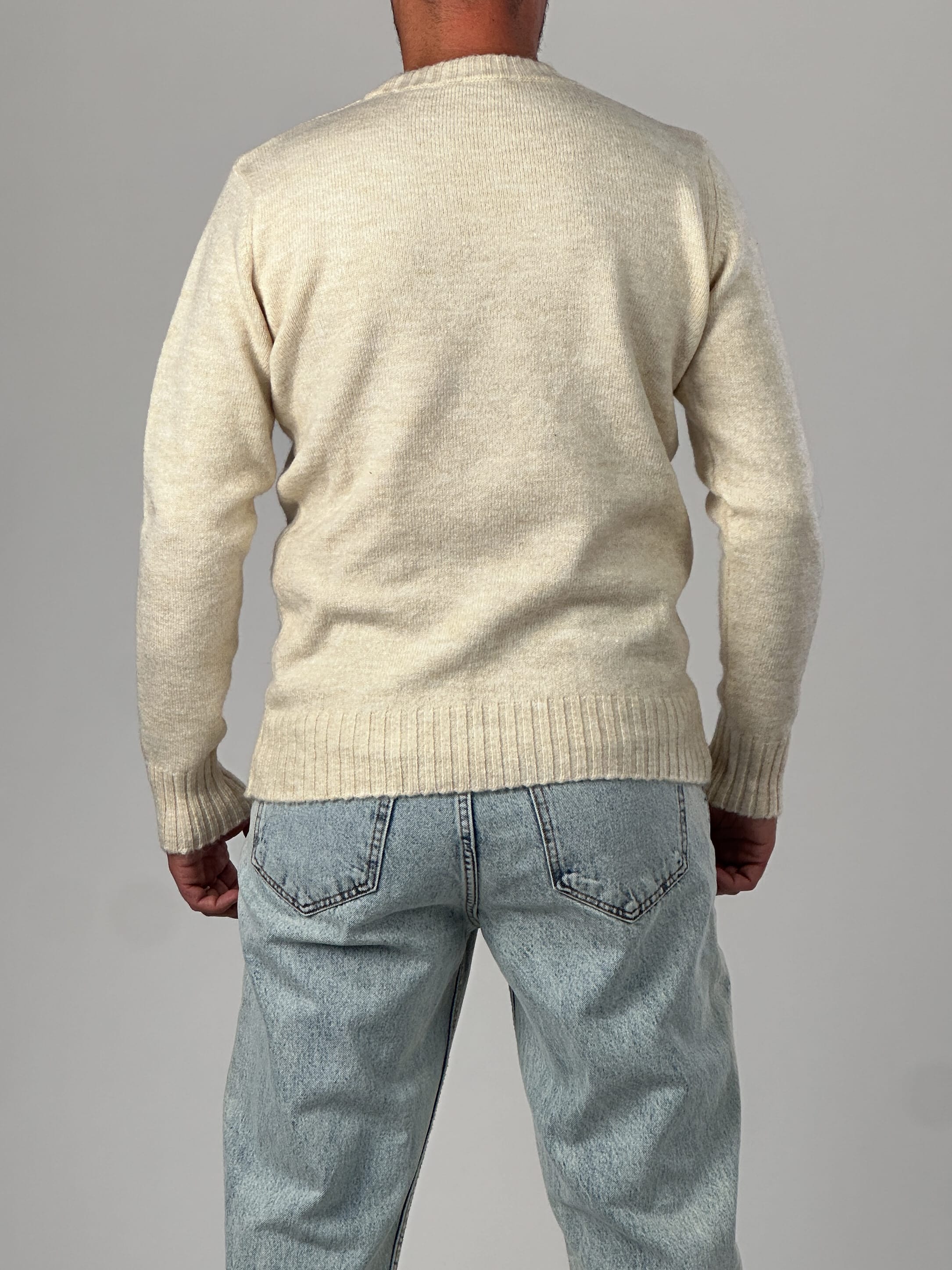 Basic Bej Erkek Sweatshirt