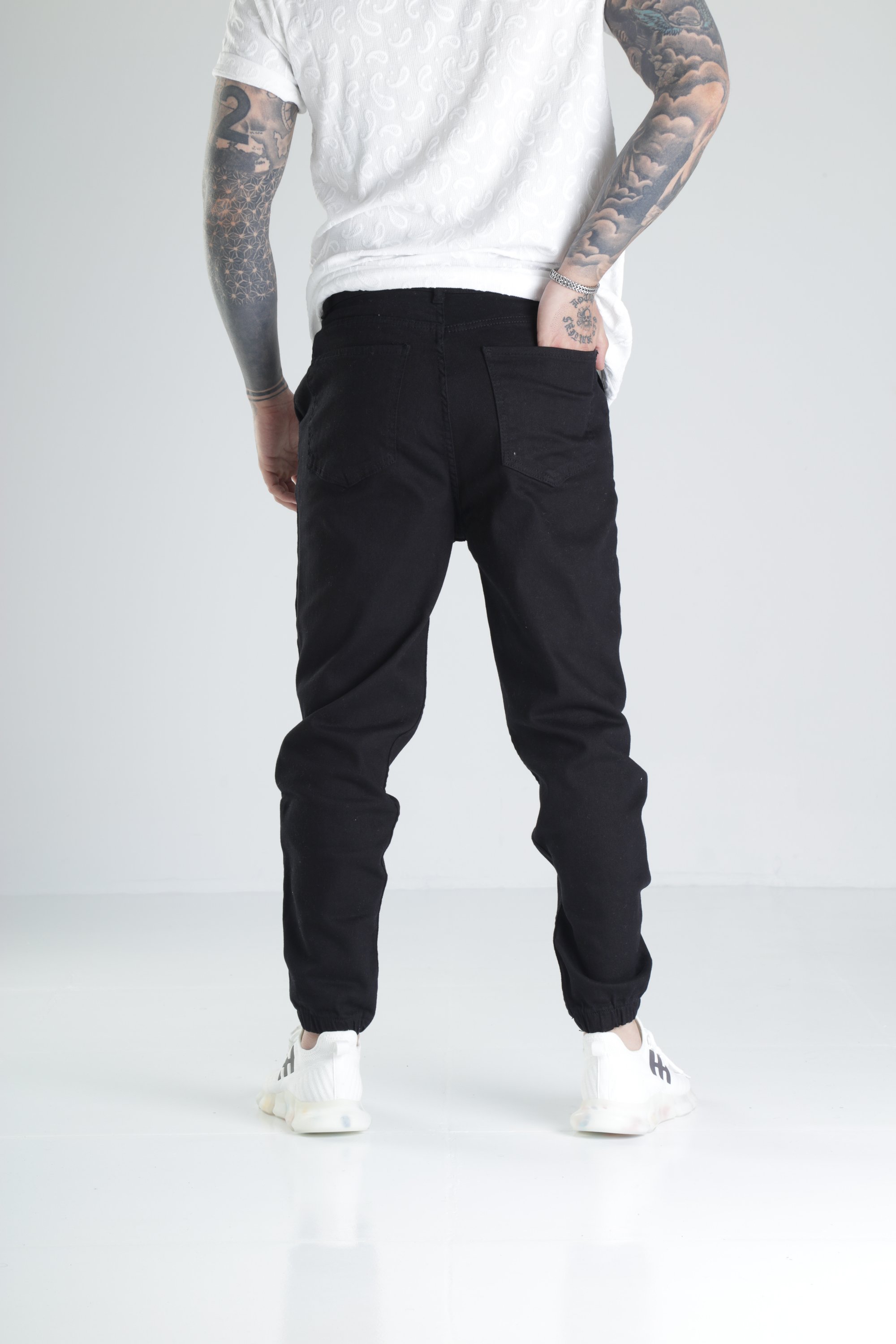 Siyah Kot Jogger Pantolon