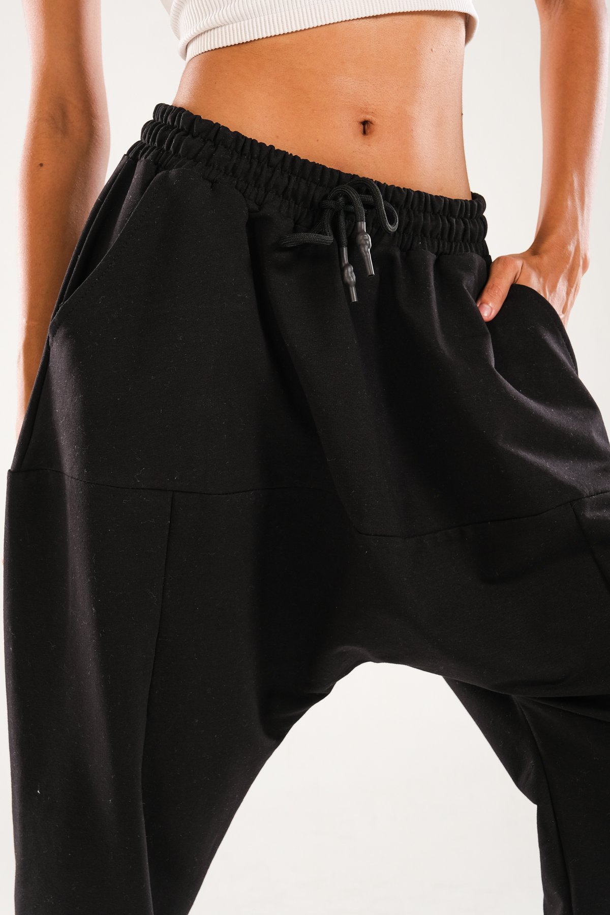 Siyah Harem Jogger Pantolon