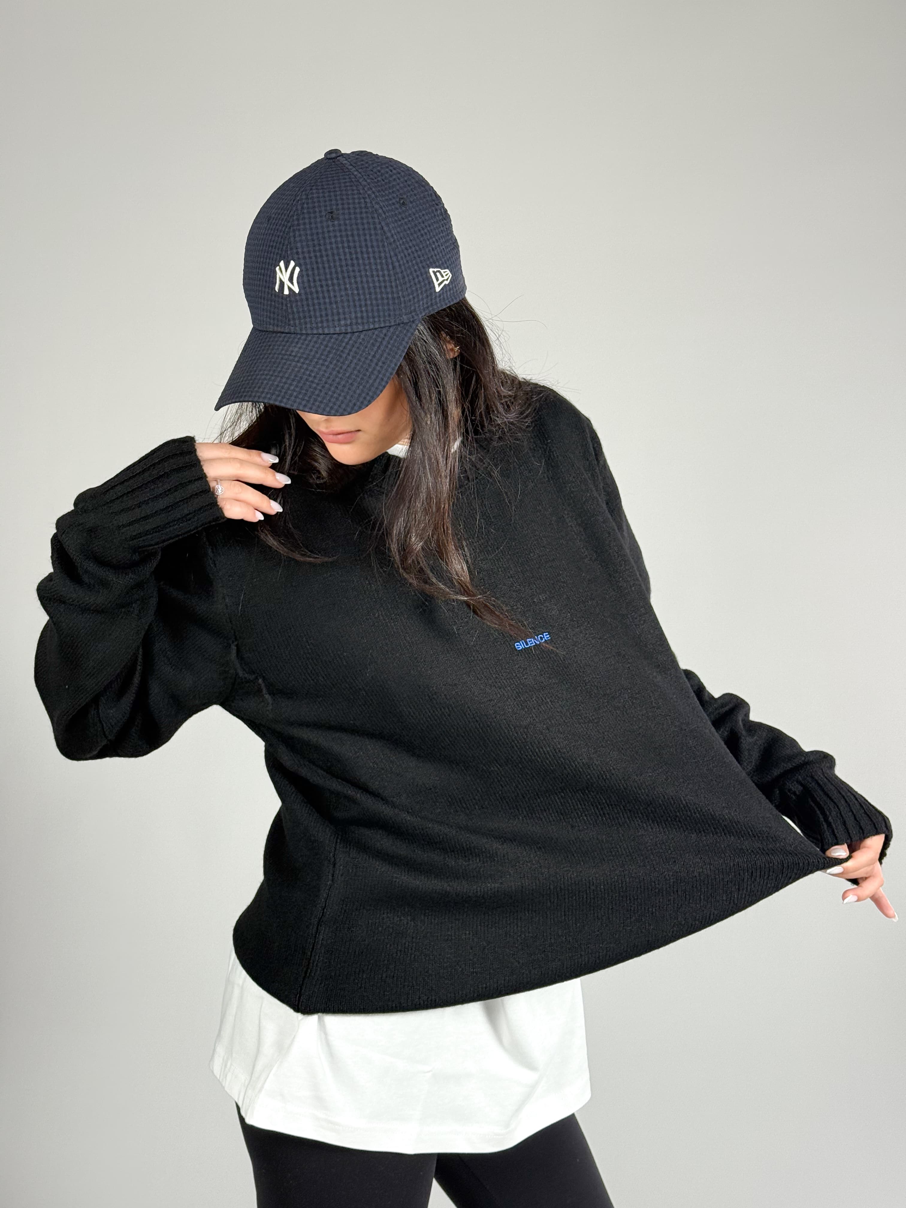 Basic Siyah Kadın Sweatshirt