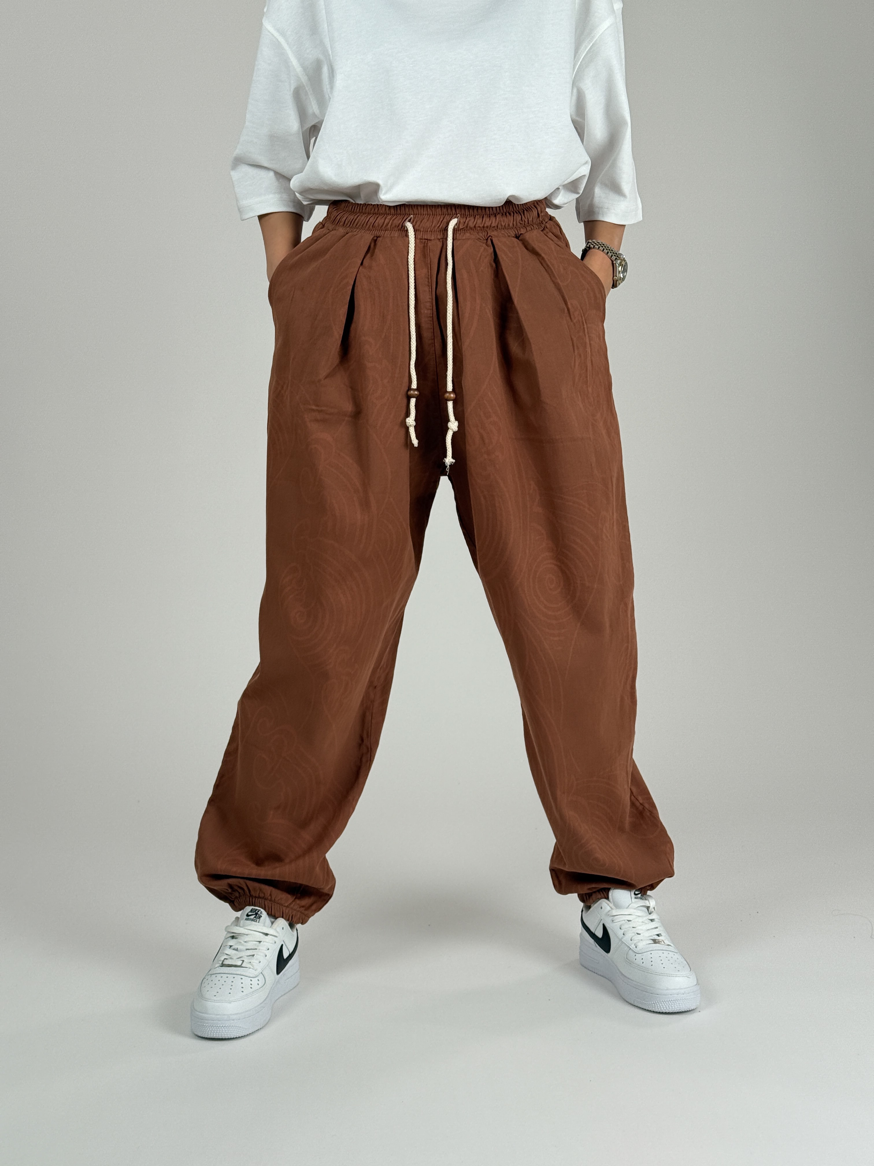 Etnik Desenli Kadın Jogger Pantolon
