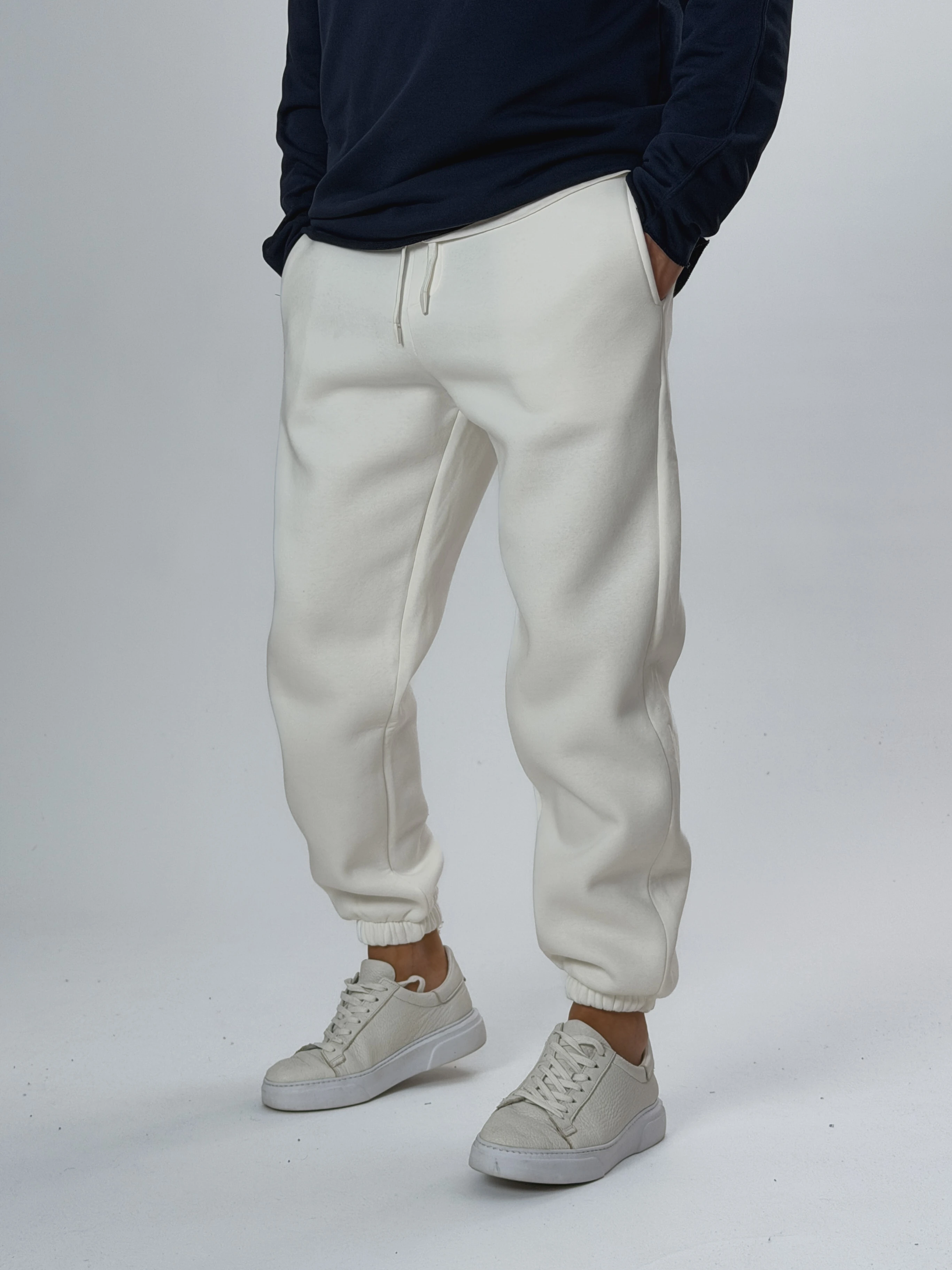 Şardonlu Ekru Erkek Jogger Eşofman COC2551