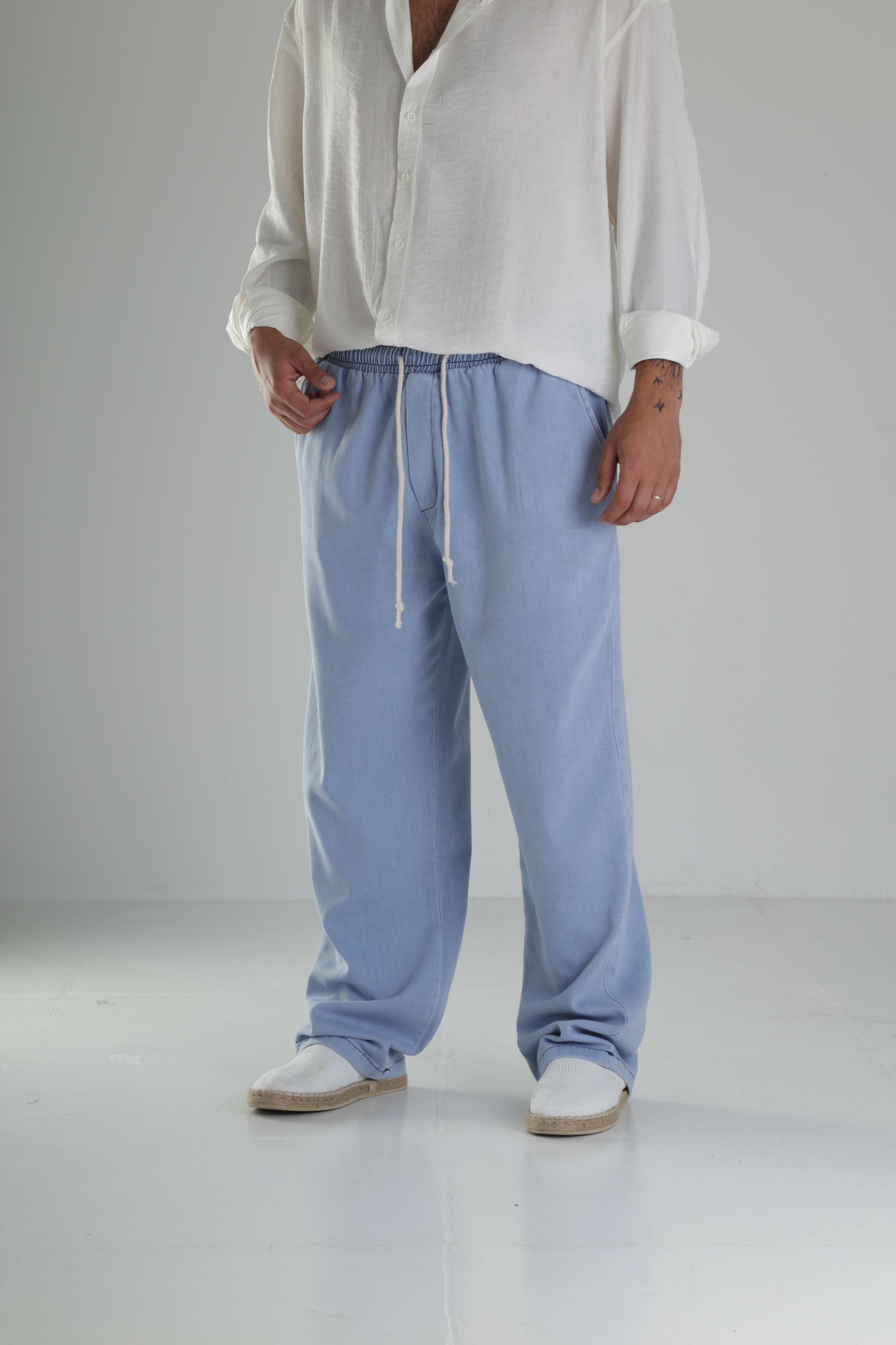 Yazlık Kot Kumaş Baggy Pantolon