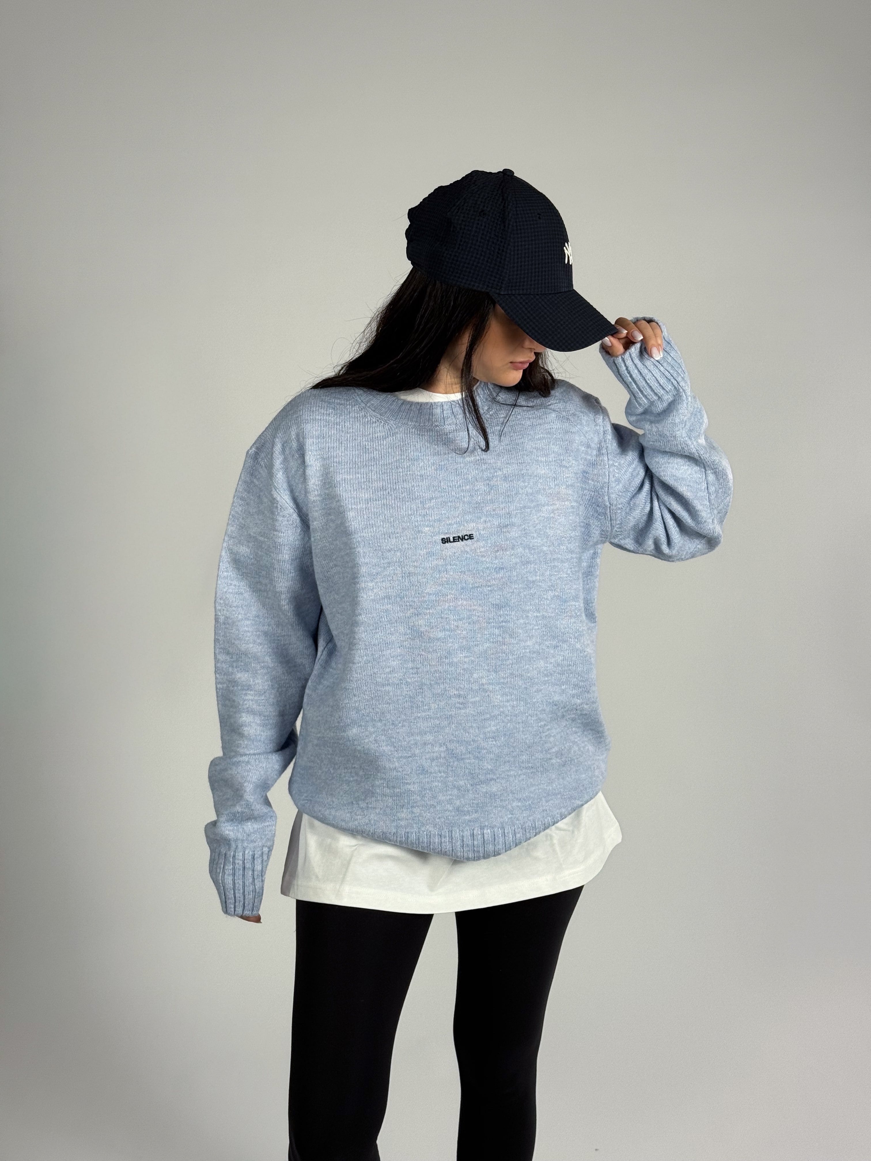Basic Mavi Kadın Sweatshirt