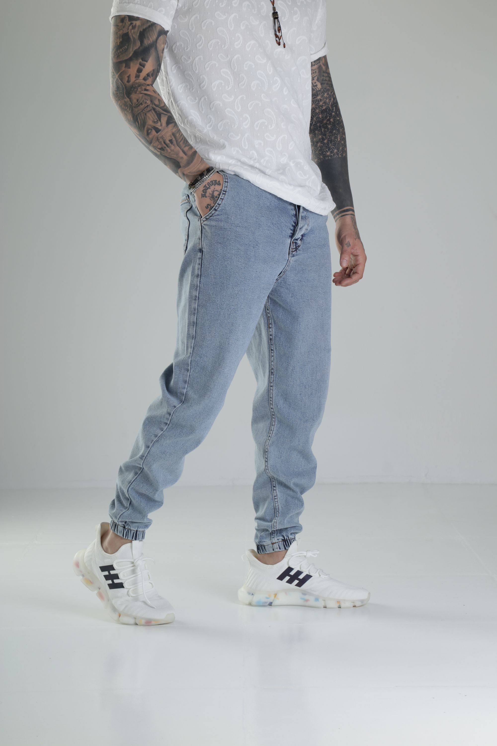 Buz Mavisi Jogger Kot Pantolon