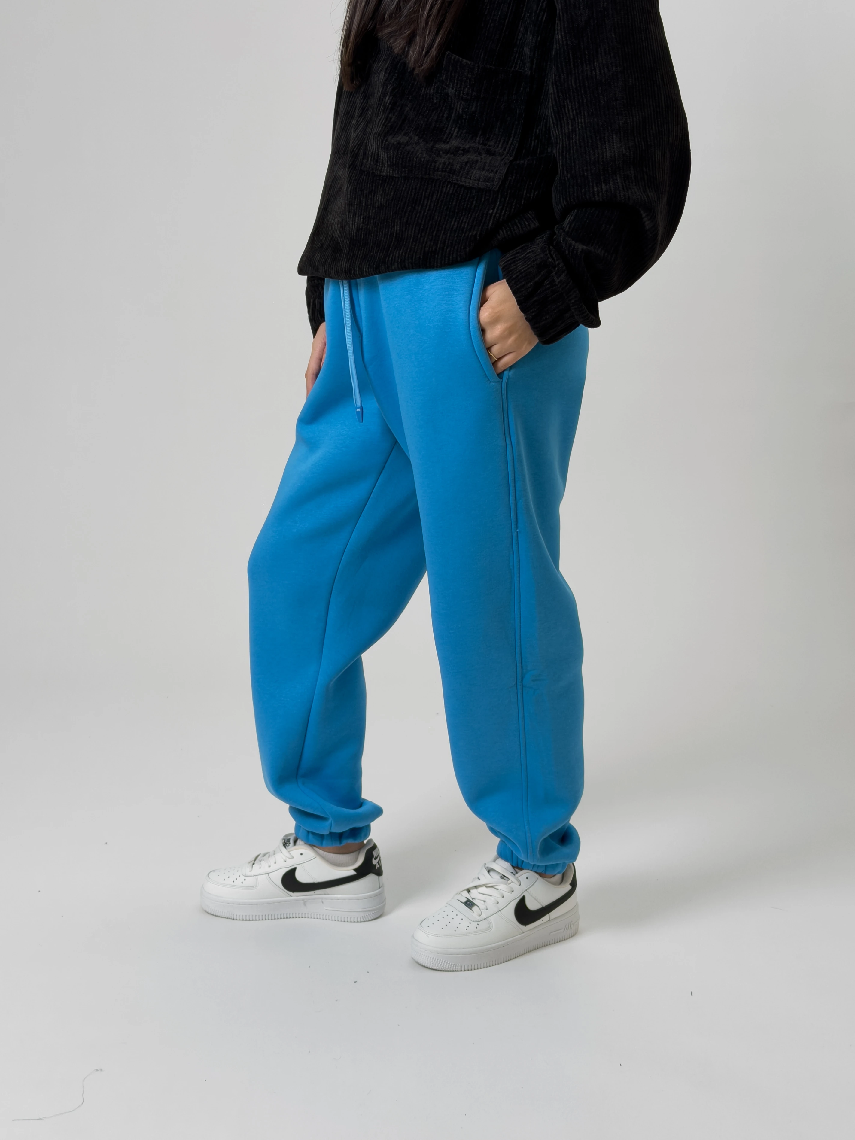 Şardonlu Mavi Kadın Jogger Eşofman COC2540