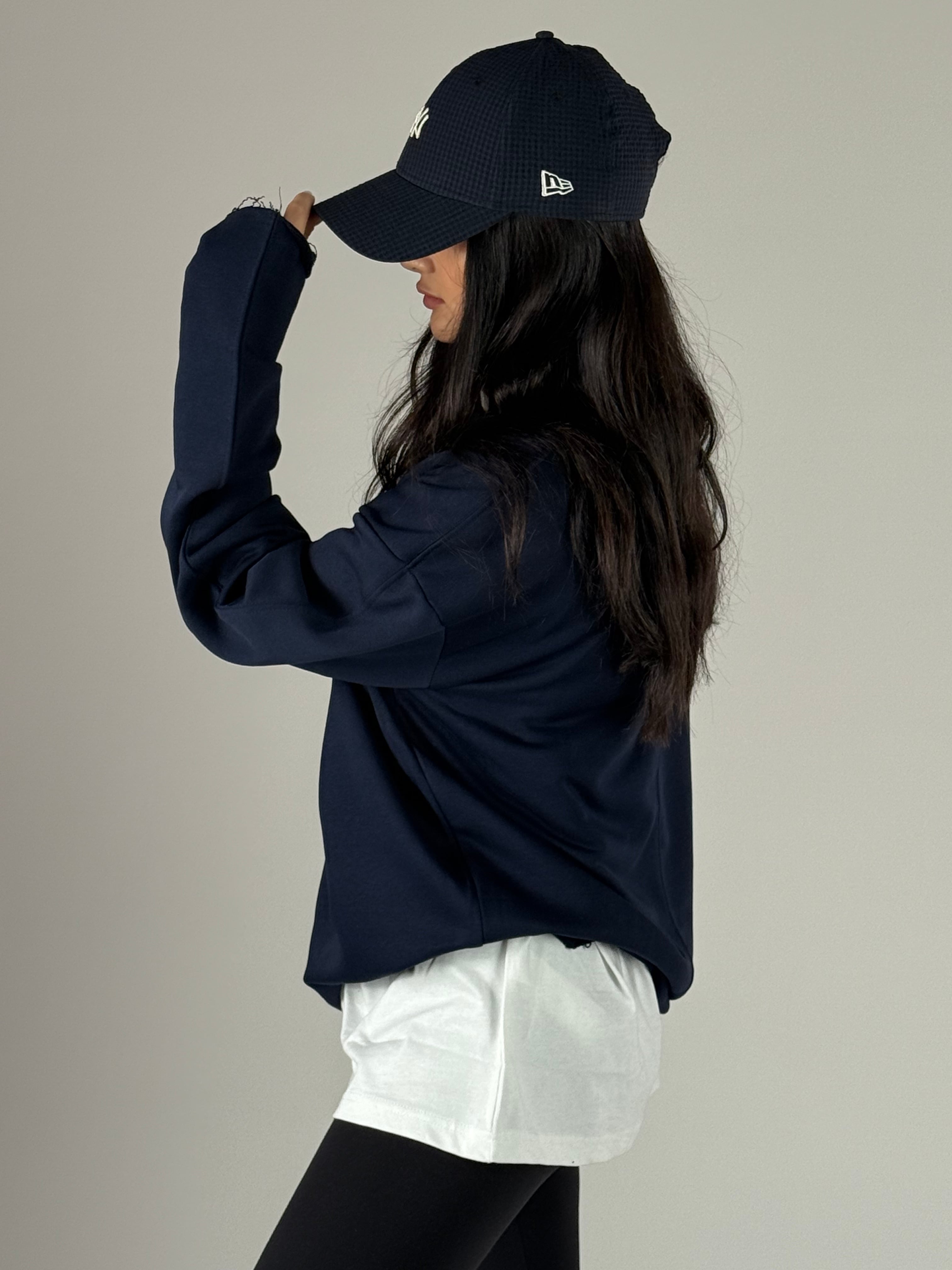 Oversize Lacivert Kadın Sweat