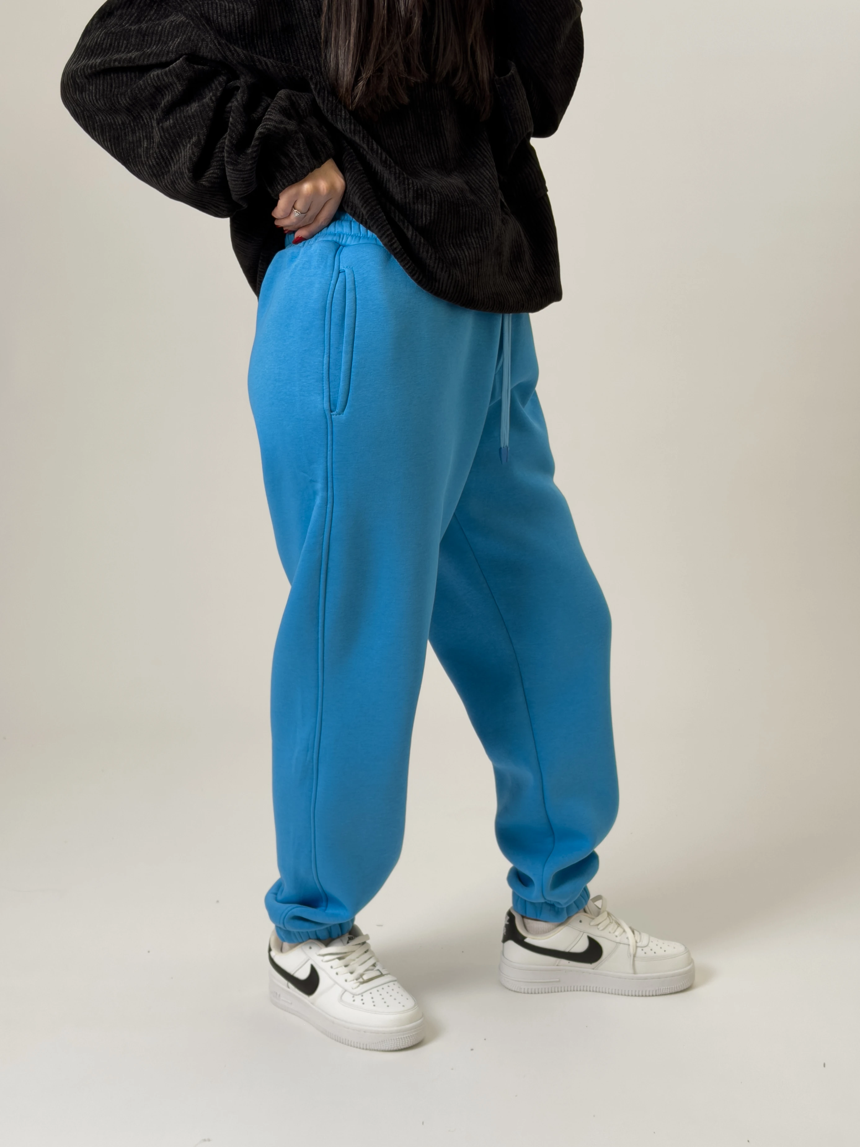 Şardonlu Mavi Kadın Jogger Eşofman COC2540