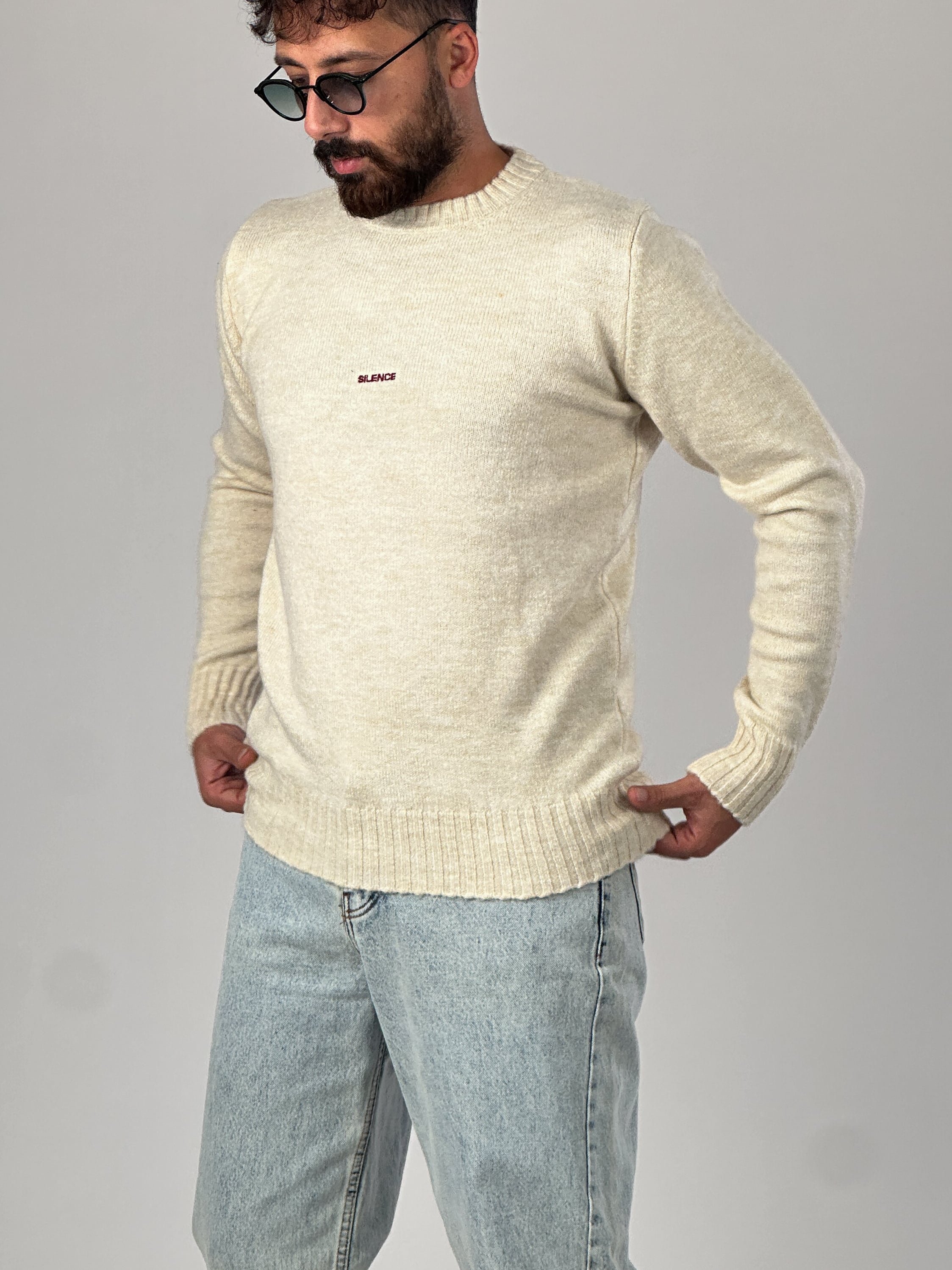 Basic Bej Erkek Sweatshirt