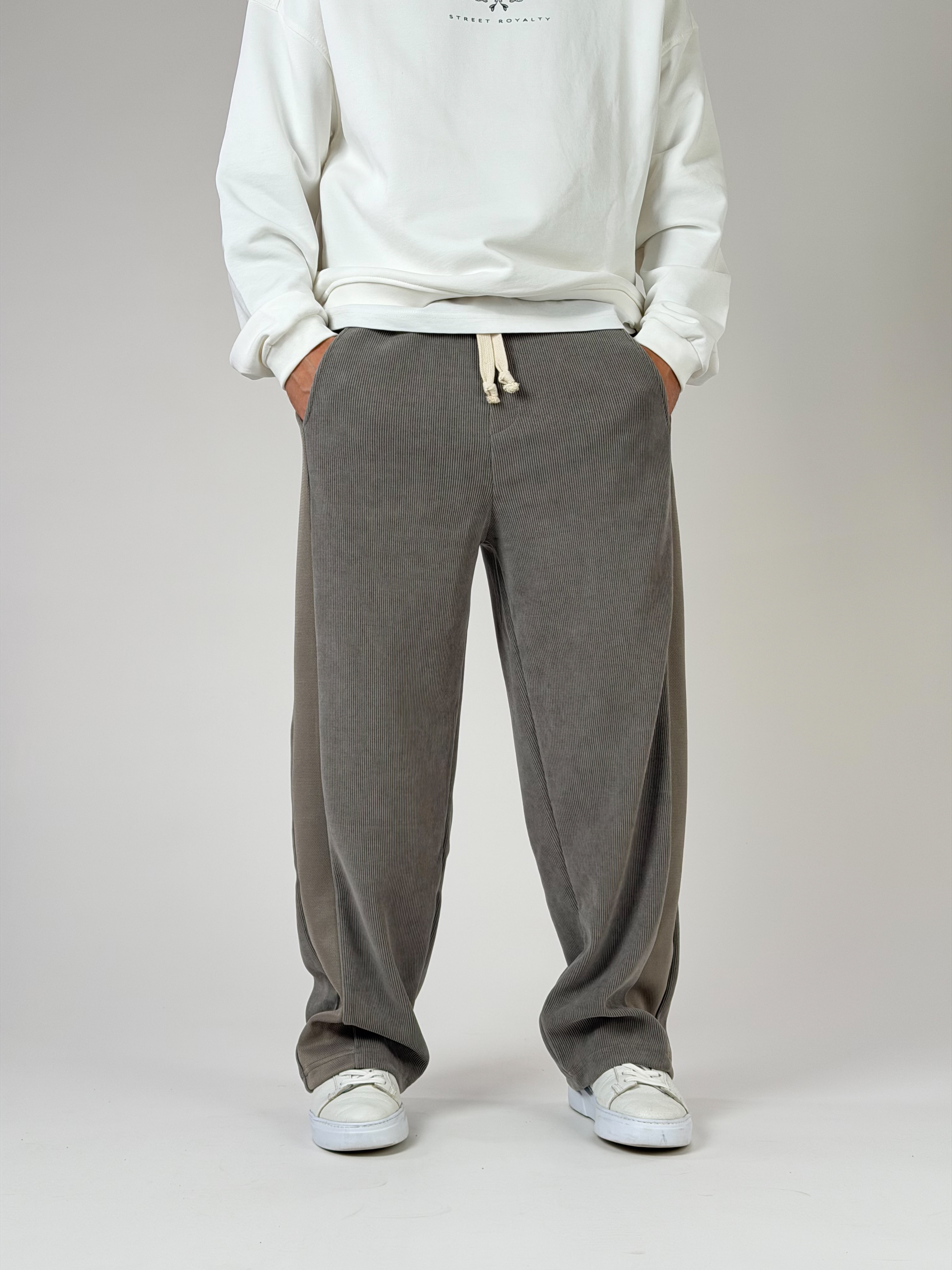 Oversize Gri Erkek Baggy Pantolon