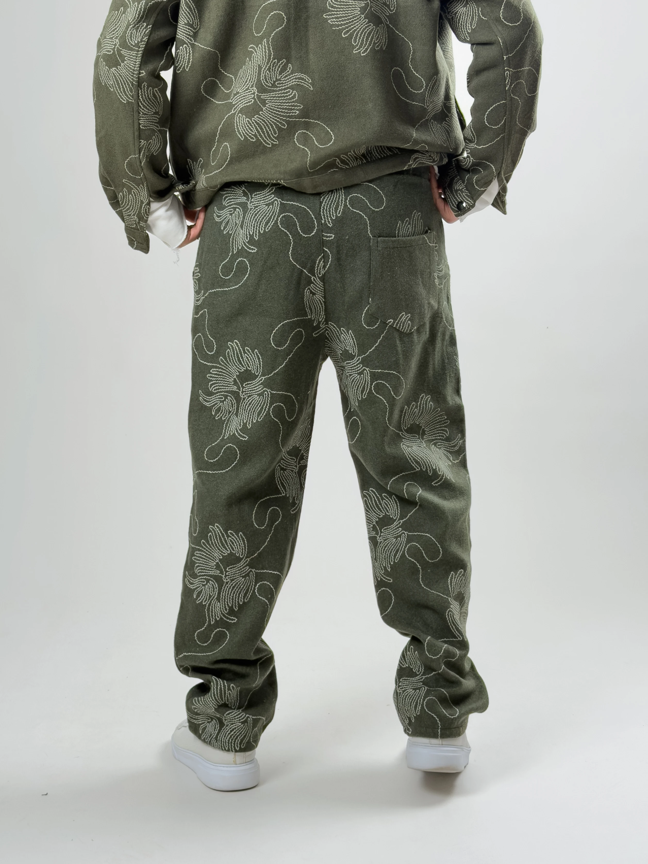 Nakış İşlemeli Erkek Yeşil Takım COC2629