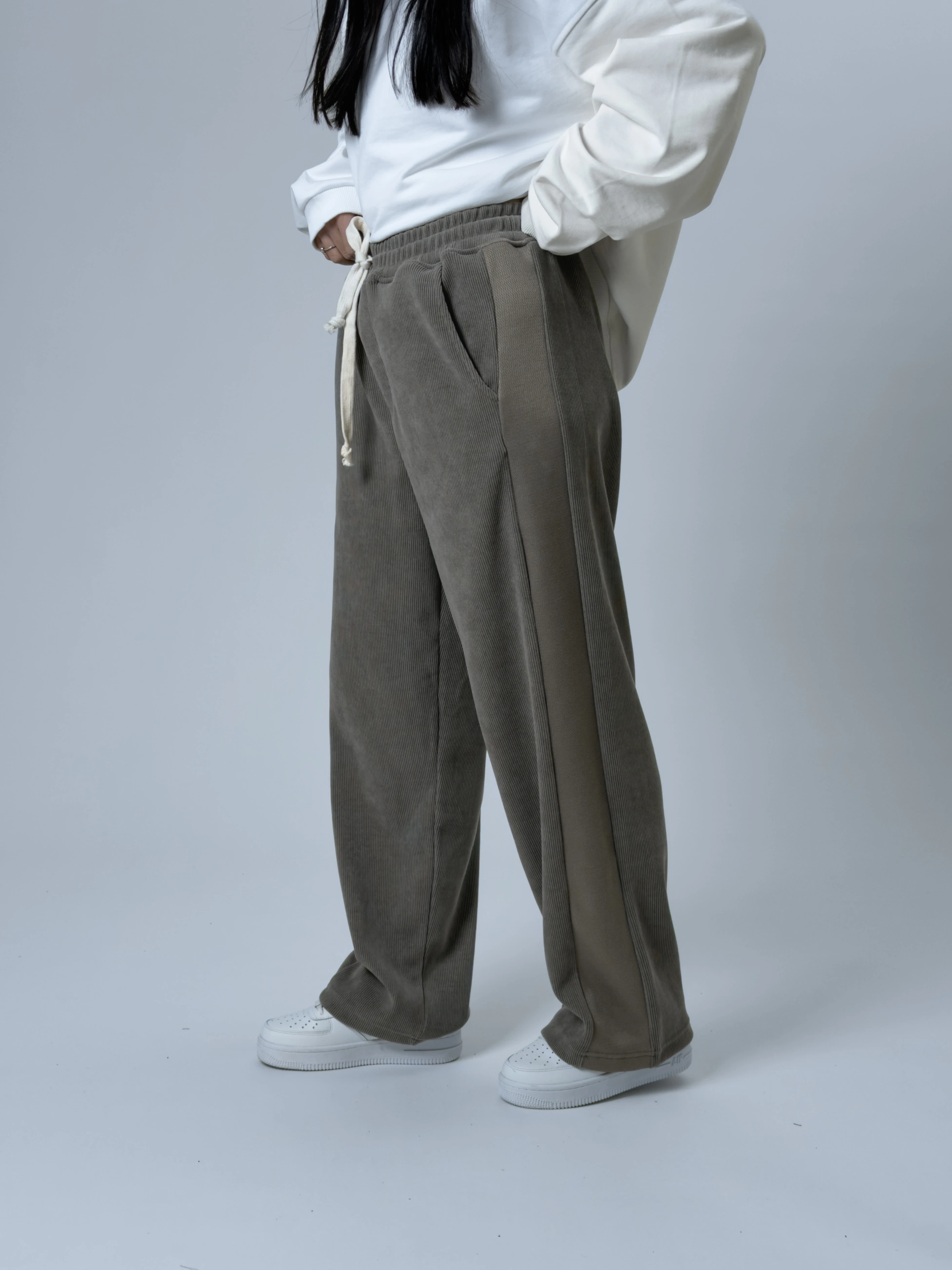 Oversize Gri Kadın Baggy Eşofman COC2532