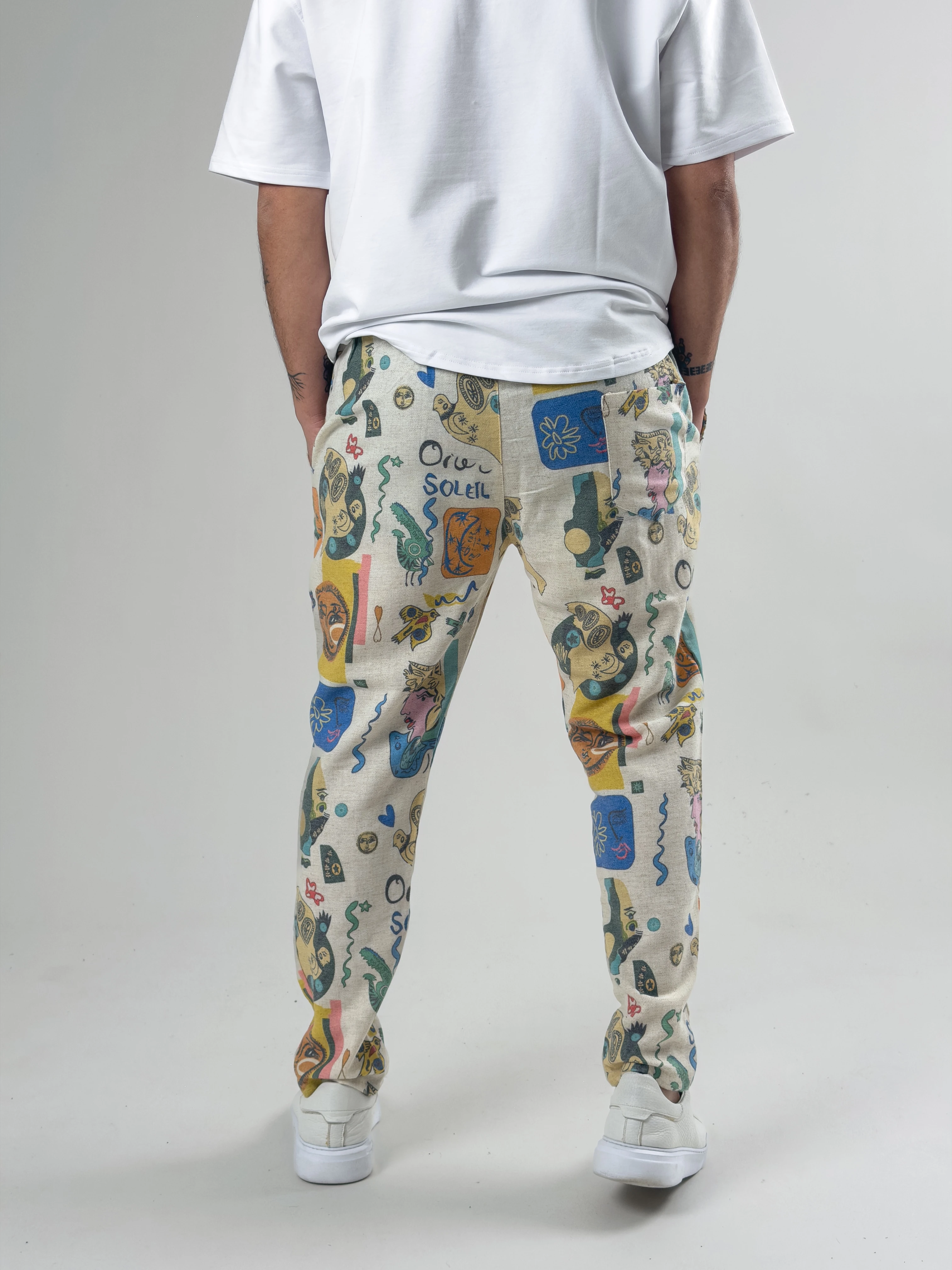 Etnik Desenli Erkek Baget Pantolon COC2588