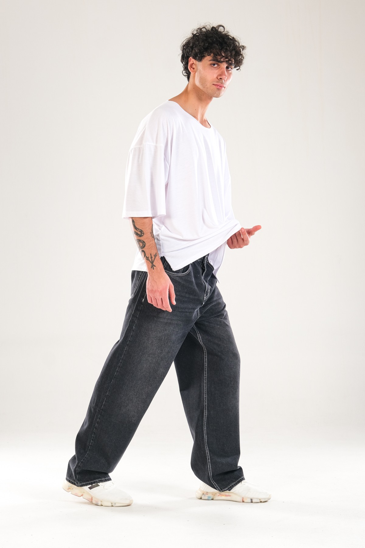 Premium Baggy Siyah Kot Pantolon
