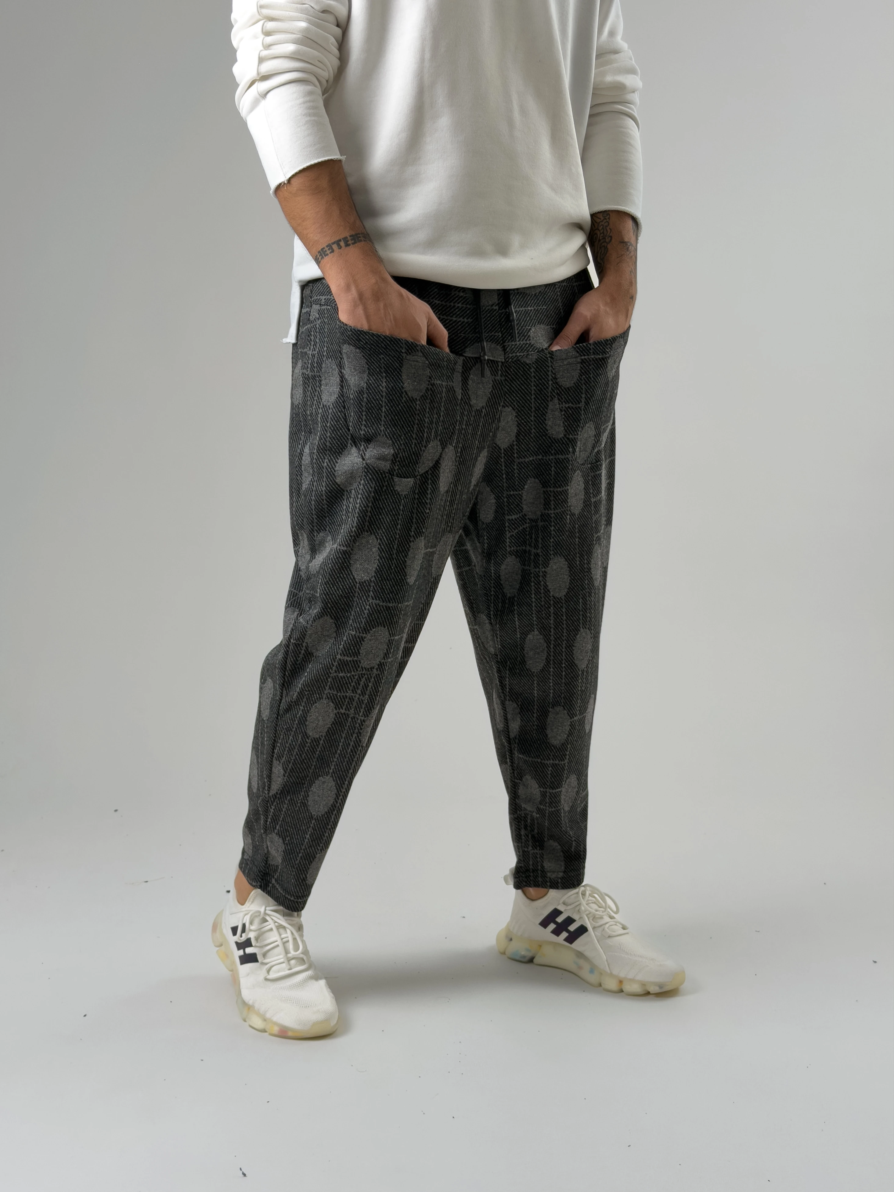 Ön Cep Detaylı Erkek Desenli Baget Pantolon COC2580