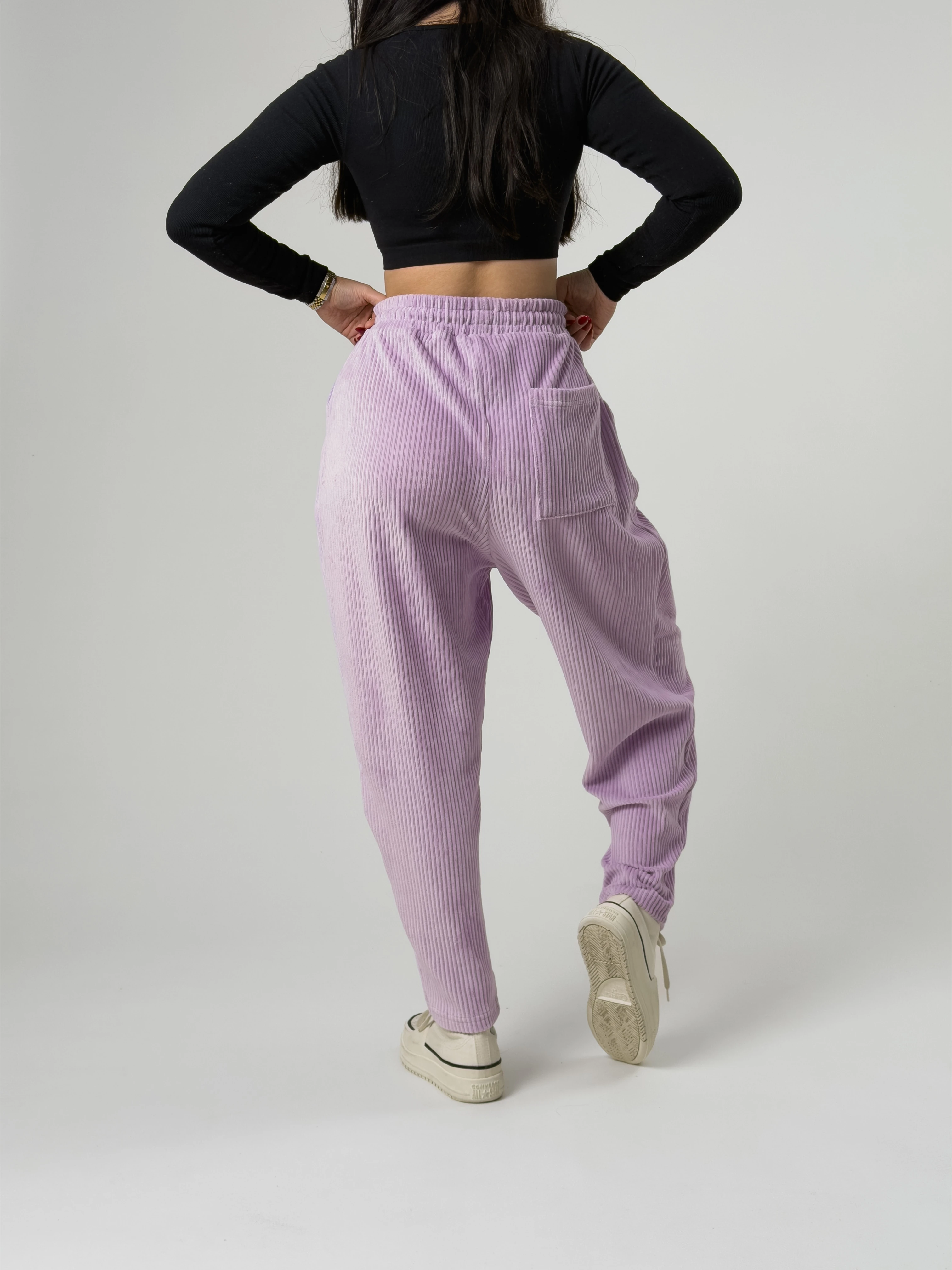 Mor Pileli Kadın Jogger Pantolon COC2562