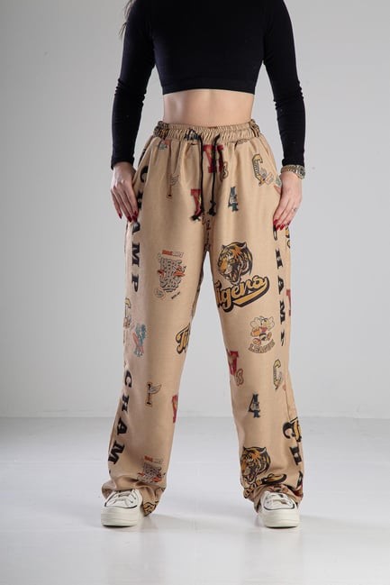 Tiger Örme Pamuk Baggy Pantolon