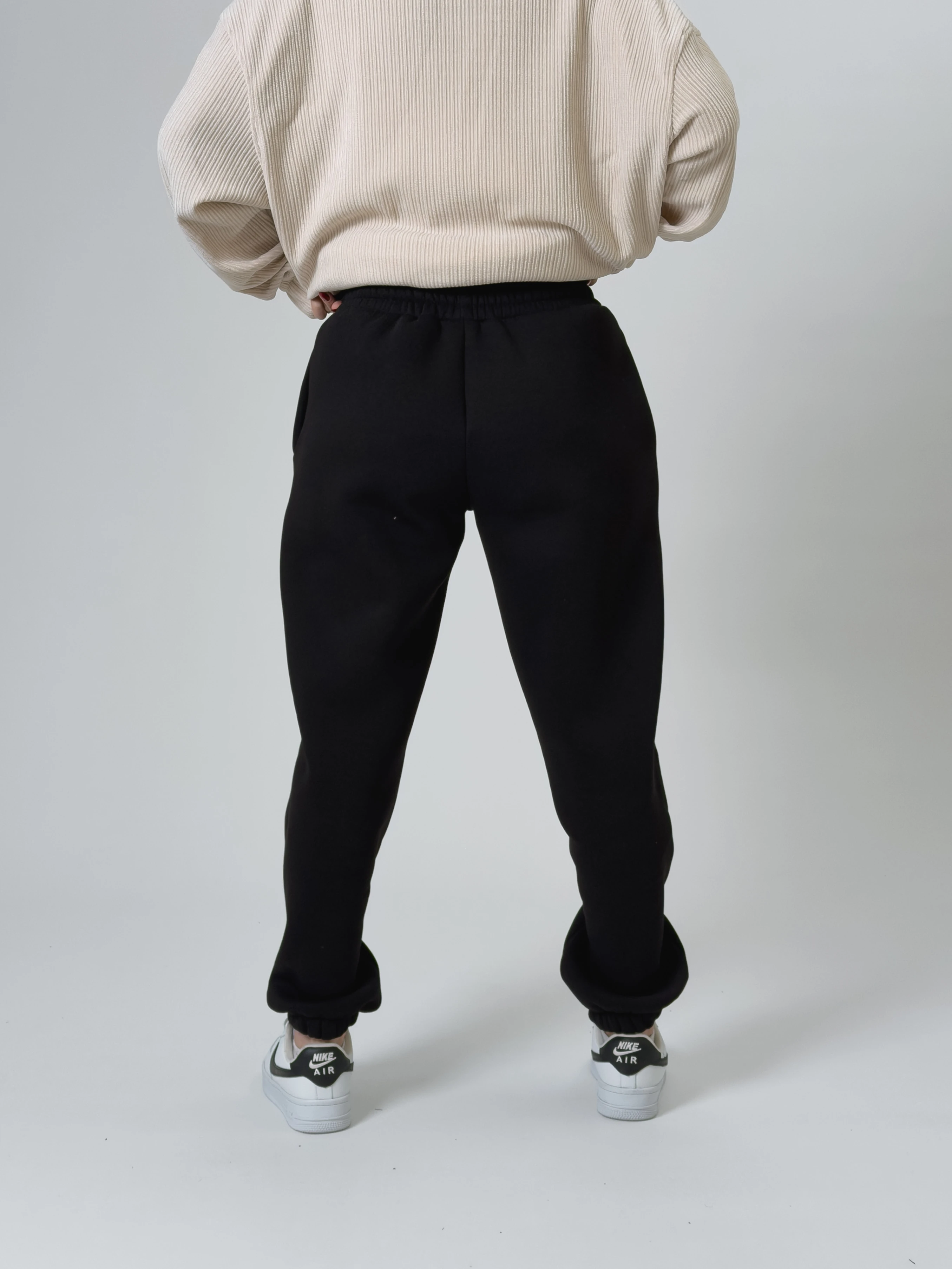 Şardonlu Siyah Kadın Jogger Eşofman COC2543