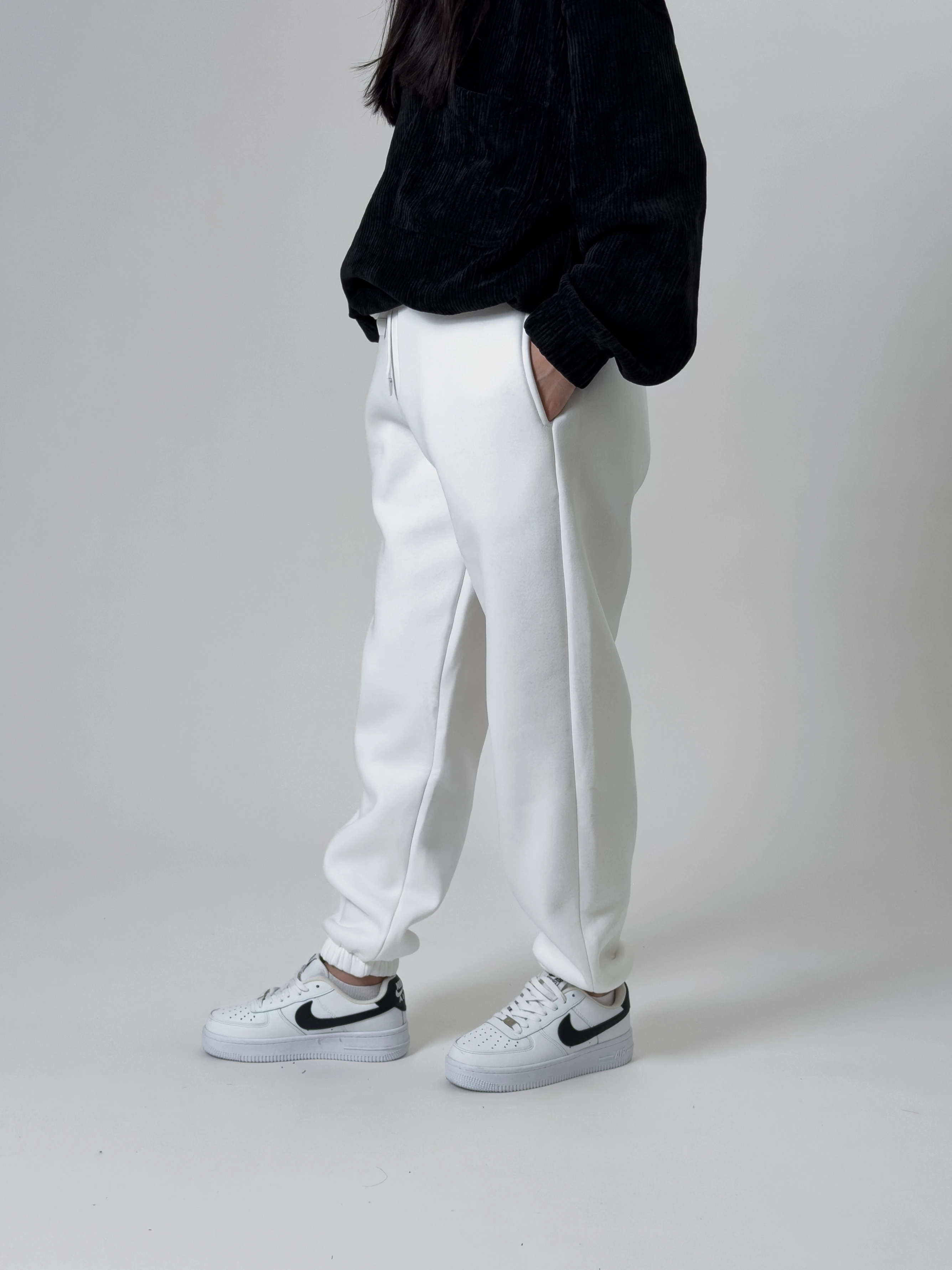 Şardonlu Ekru Kadın Jogger Eşofman COC2538