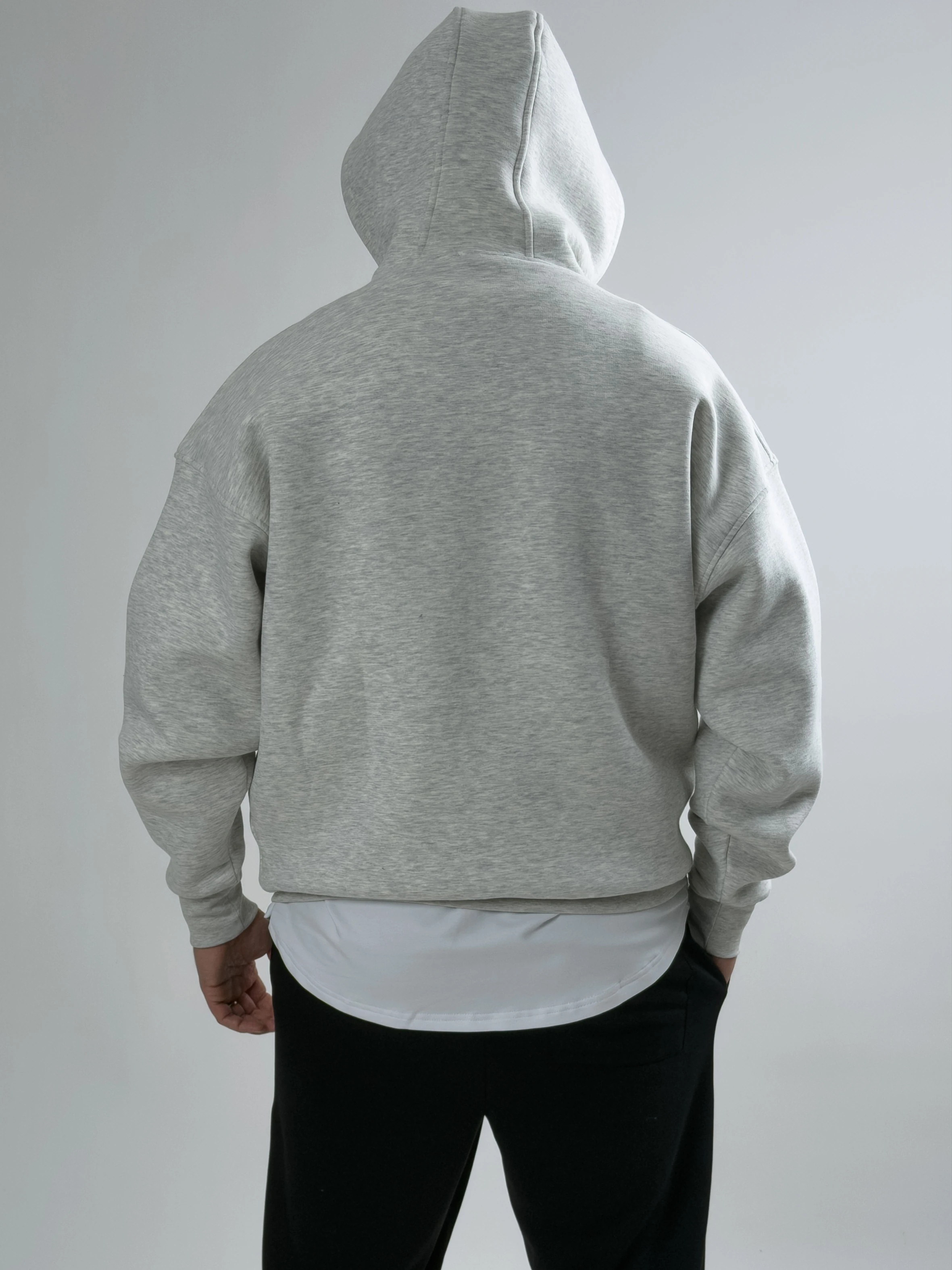 Erkek Şardonlu Gri Hoodie COC2604