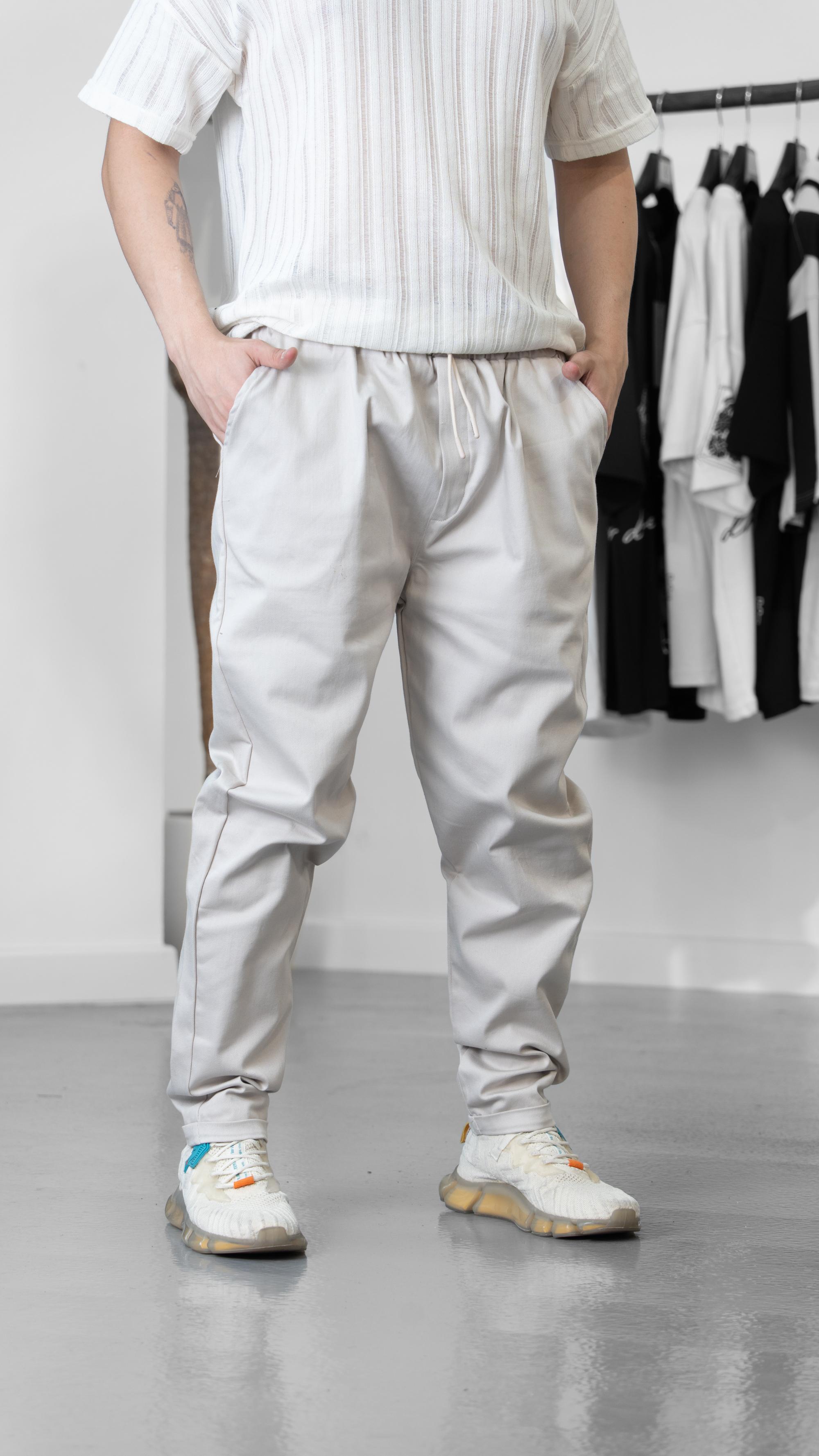 Paraşüt Kumaş Gri Jogger