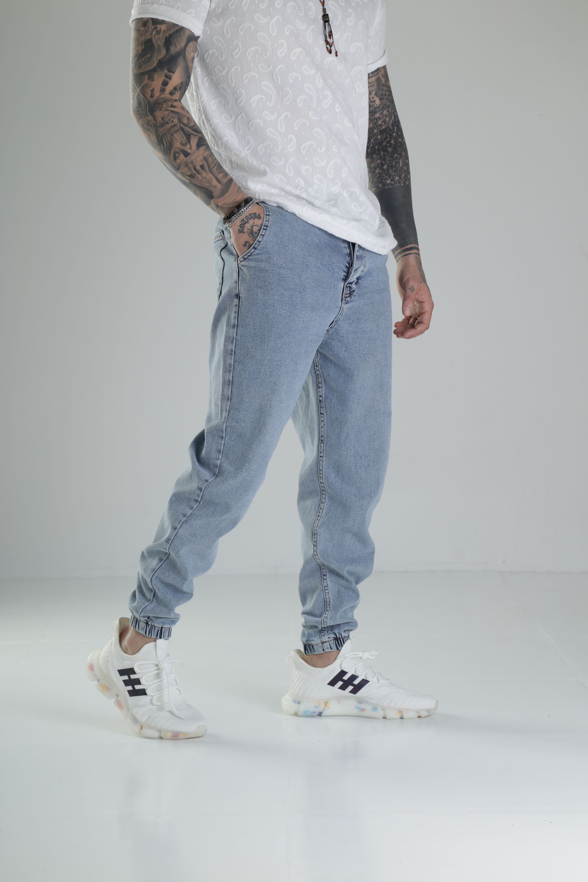 Buz Mavisi Jogger Kot Pantolon