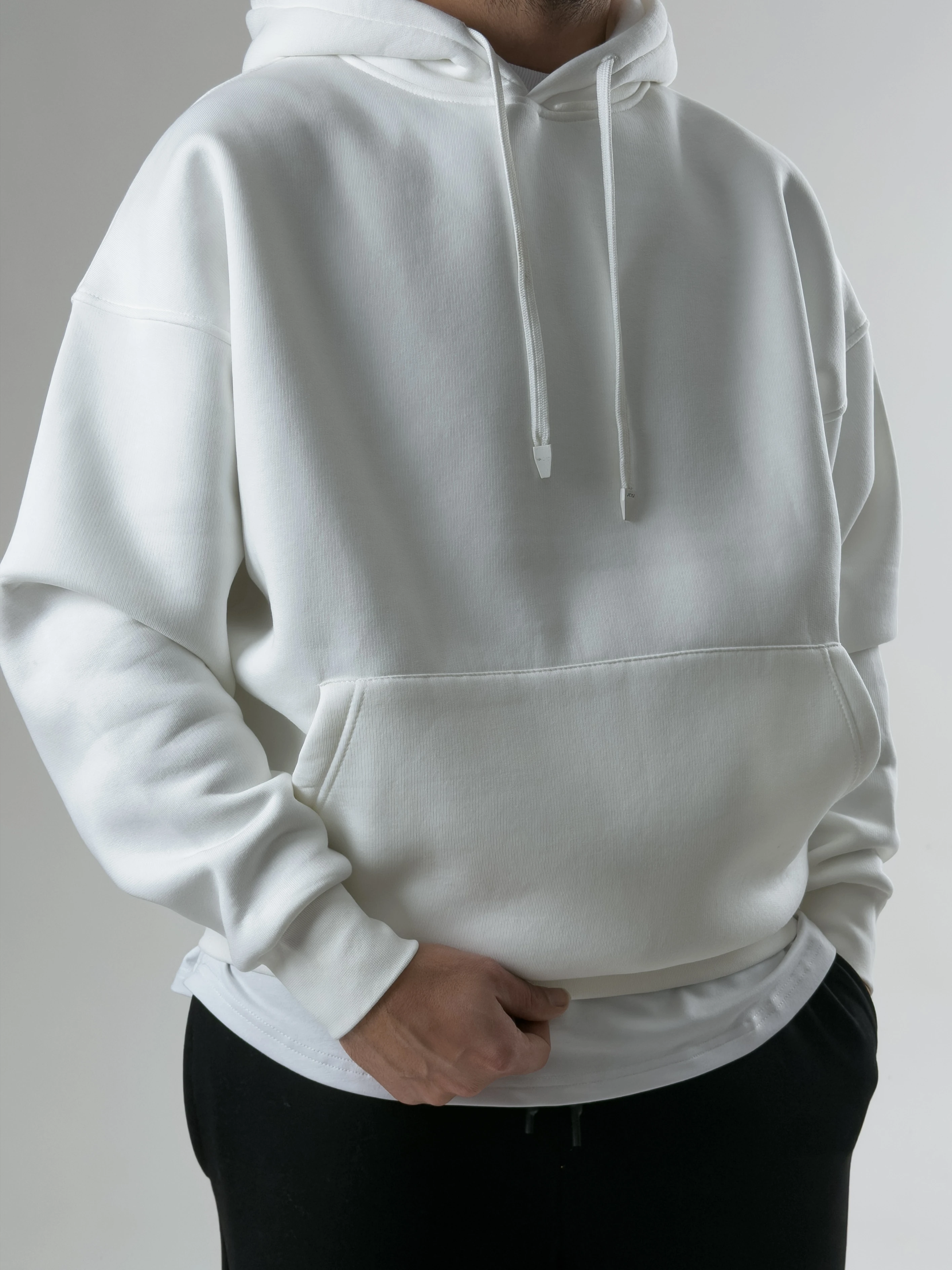 Erkek Şardonlu Ekru Hoodie COC2603