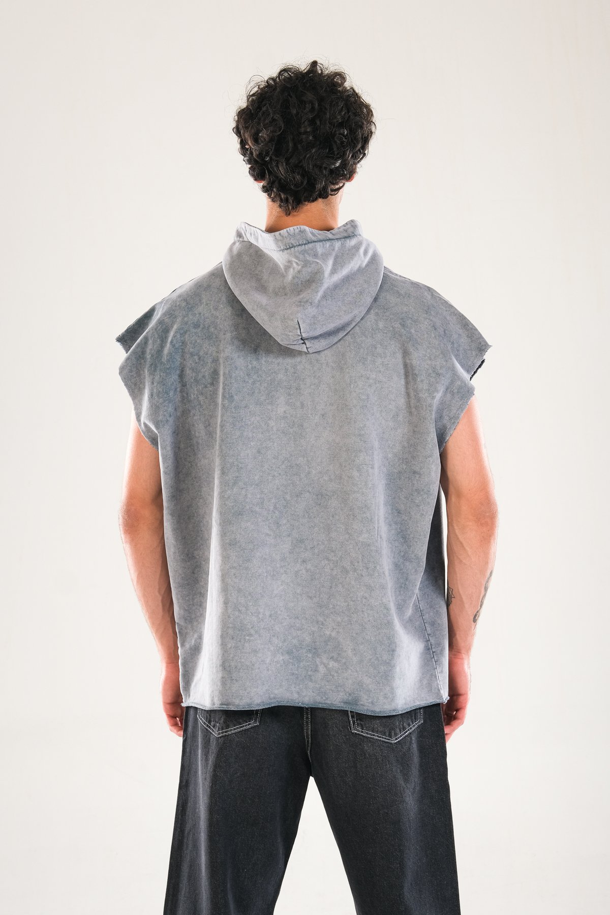 Premium Kapüşonlu Gri Sweat